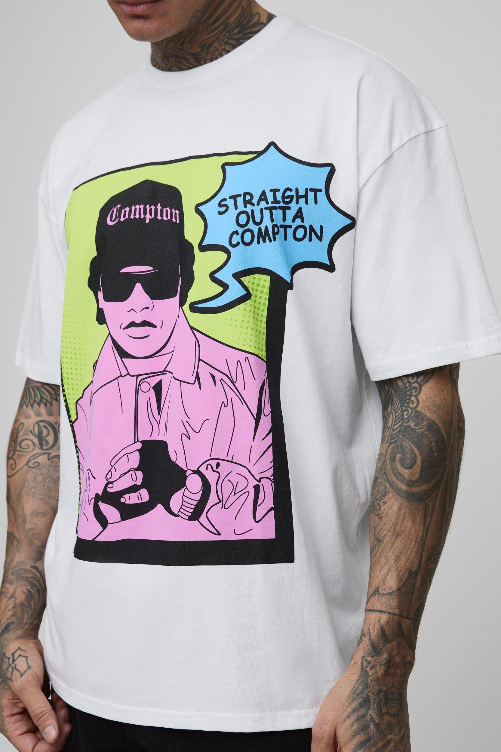Tall Oversized Eazy-E License Print T-Shirt | boohooMAN USA Product Image