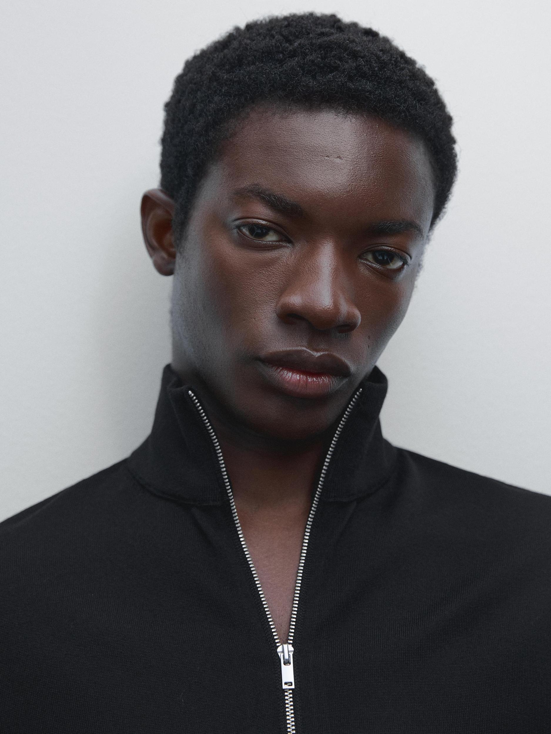 Quarter-zip knit sweater Product Image