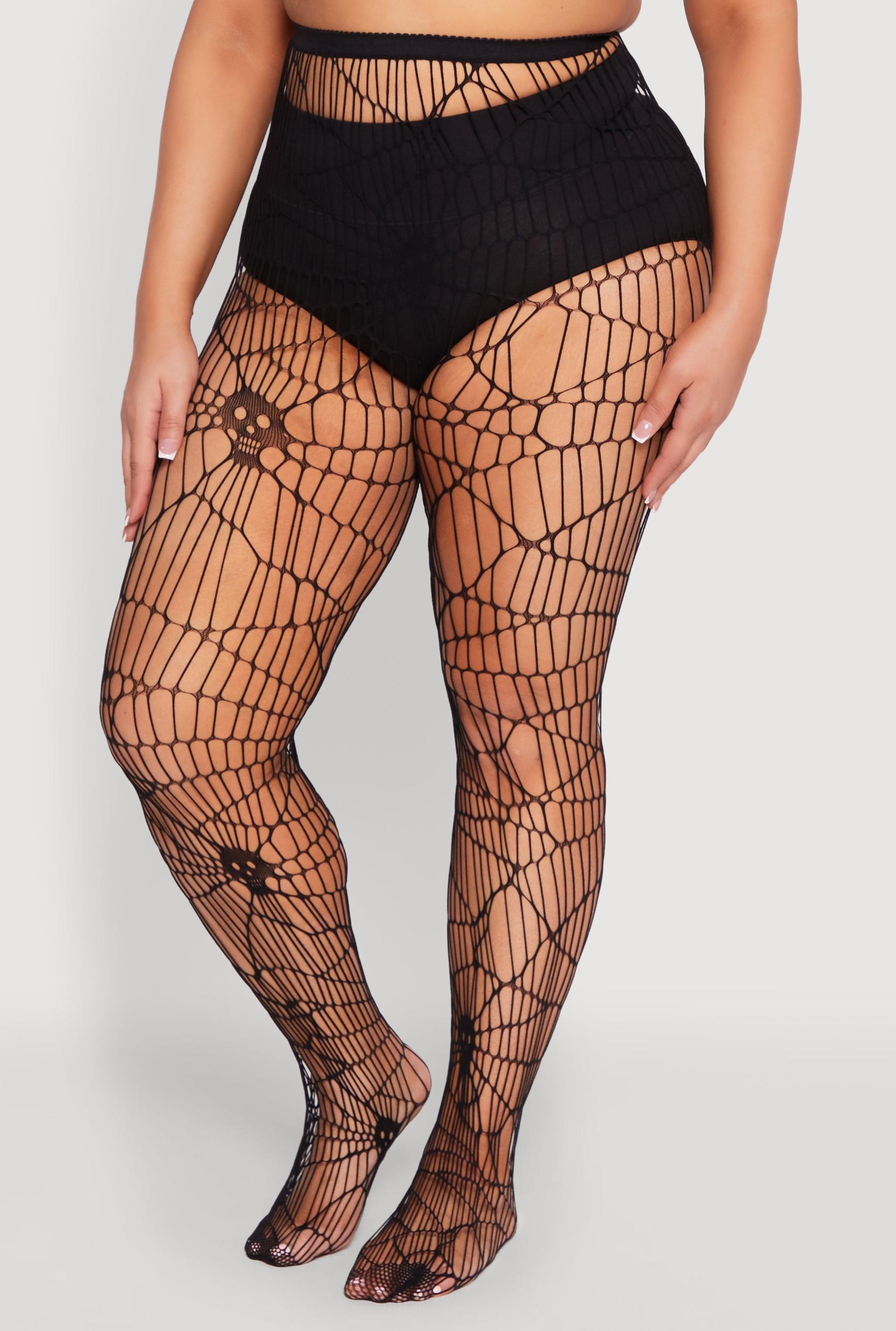 Plus Size Assorted Pattern Fishnet Tights Female Product Image