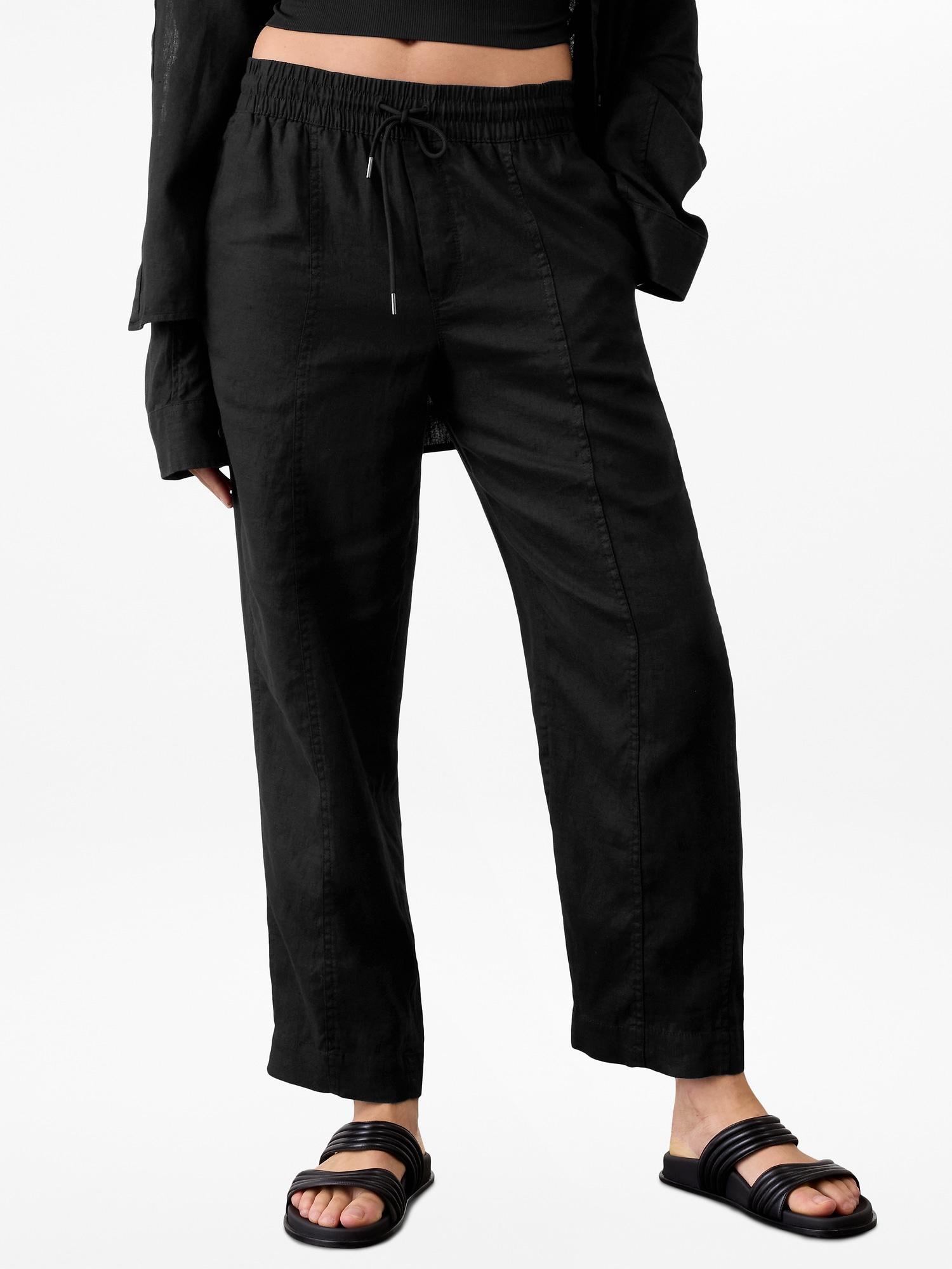 Retreat High Rise Linen Ankle Pant Product Image