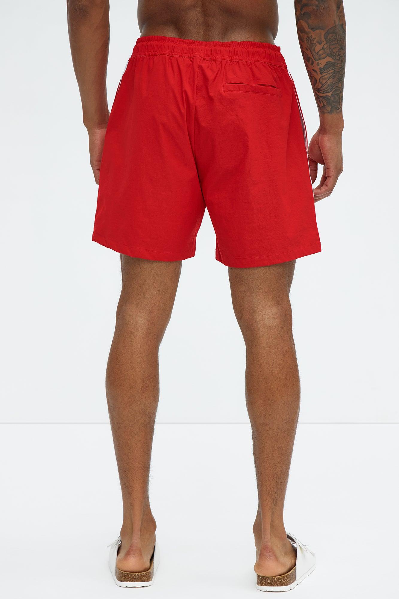 Side Taping Swim Classic Trunk - Red Product Image
