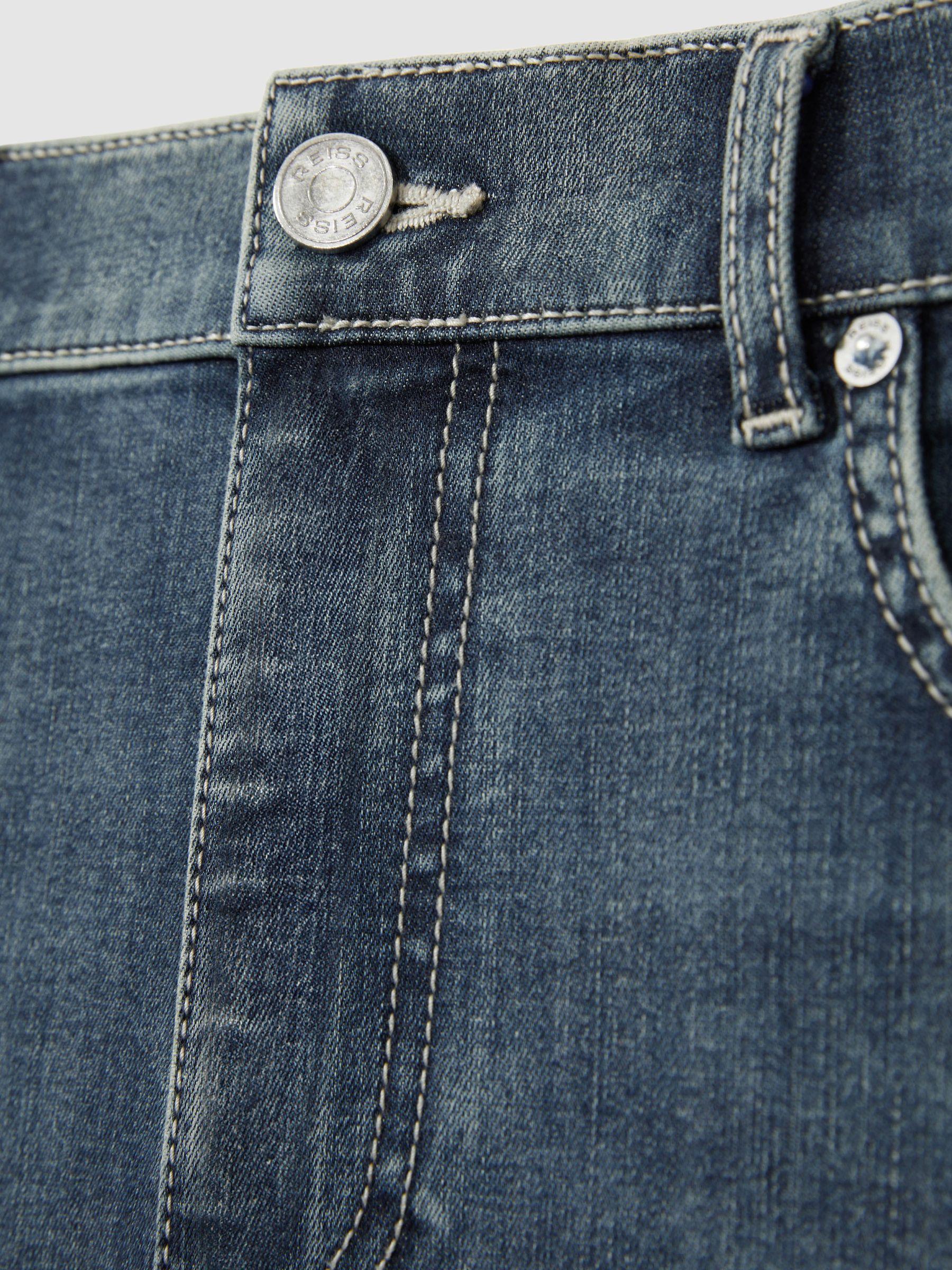Skinny-Fit Jeans in Washed Indigo Grey Cast Product Image