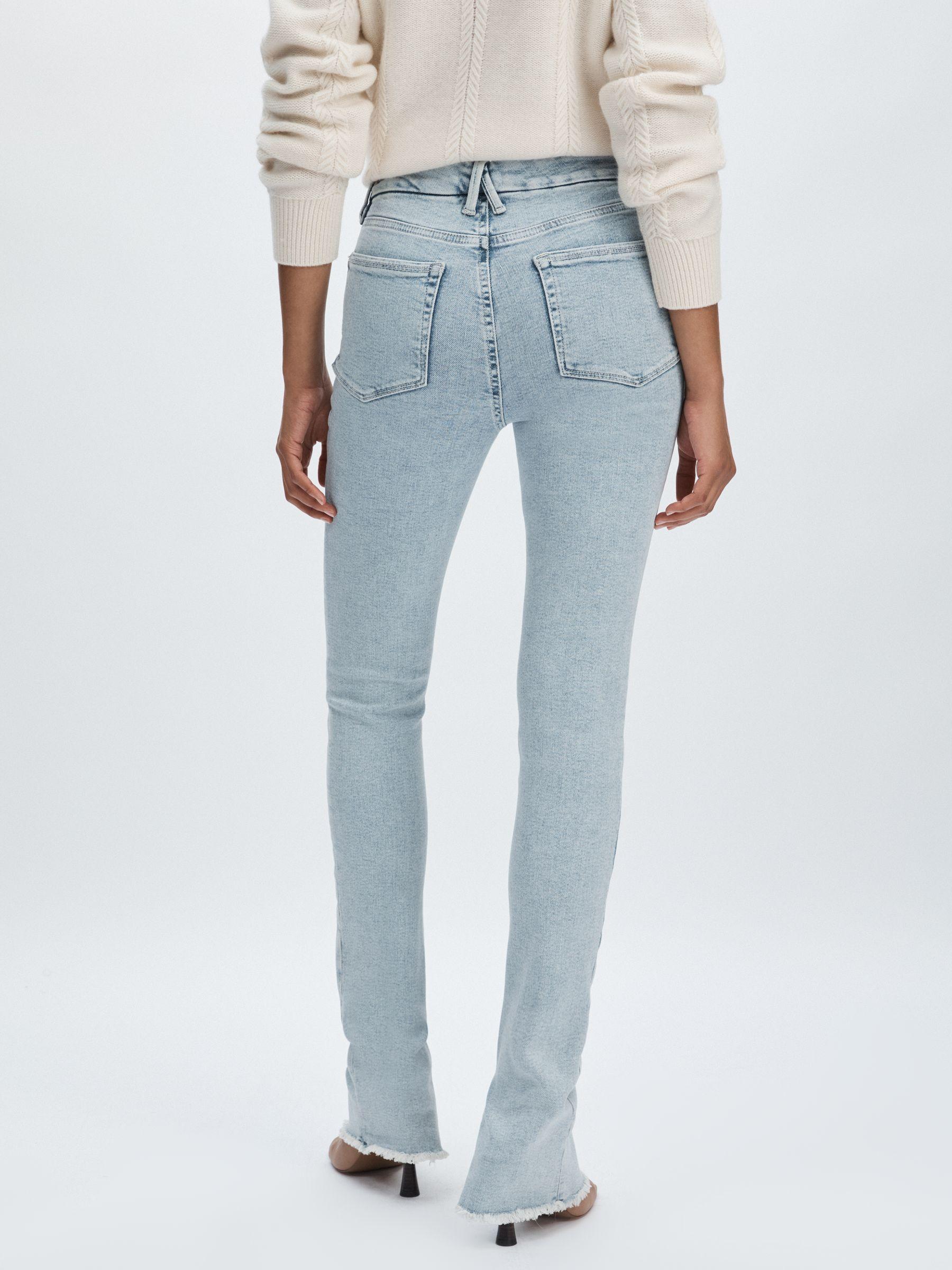 Good American Split-Hem Skinny Jeans in Light Blue Product Image