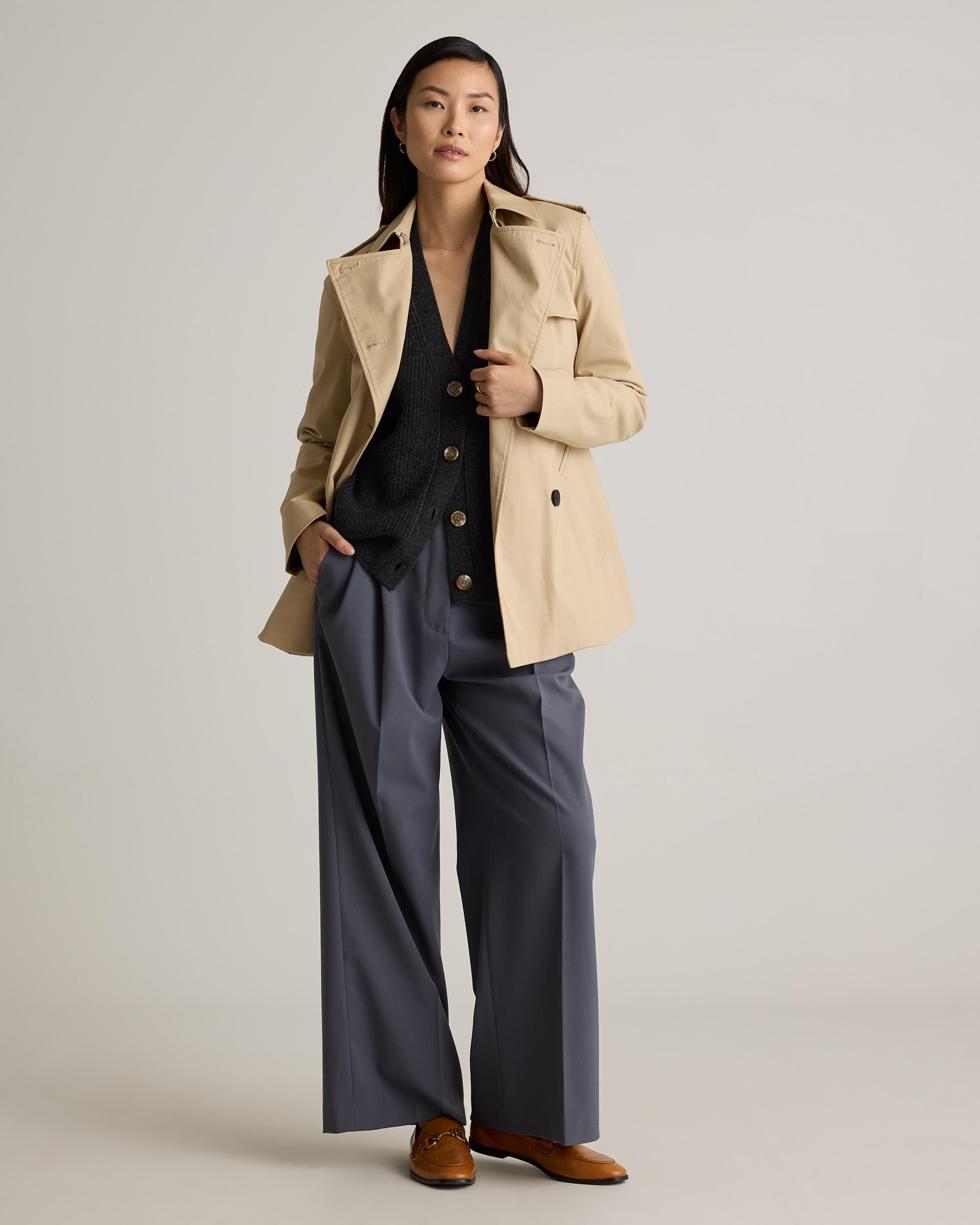 Quince | Women's Mongolian Cashmere Fisherman Boxy Cropped Cardigan Sweater Size XS Product Image