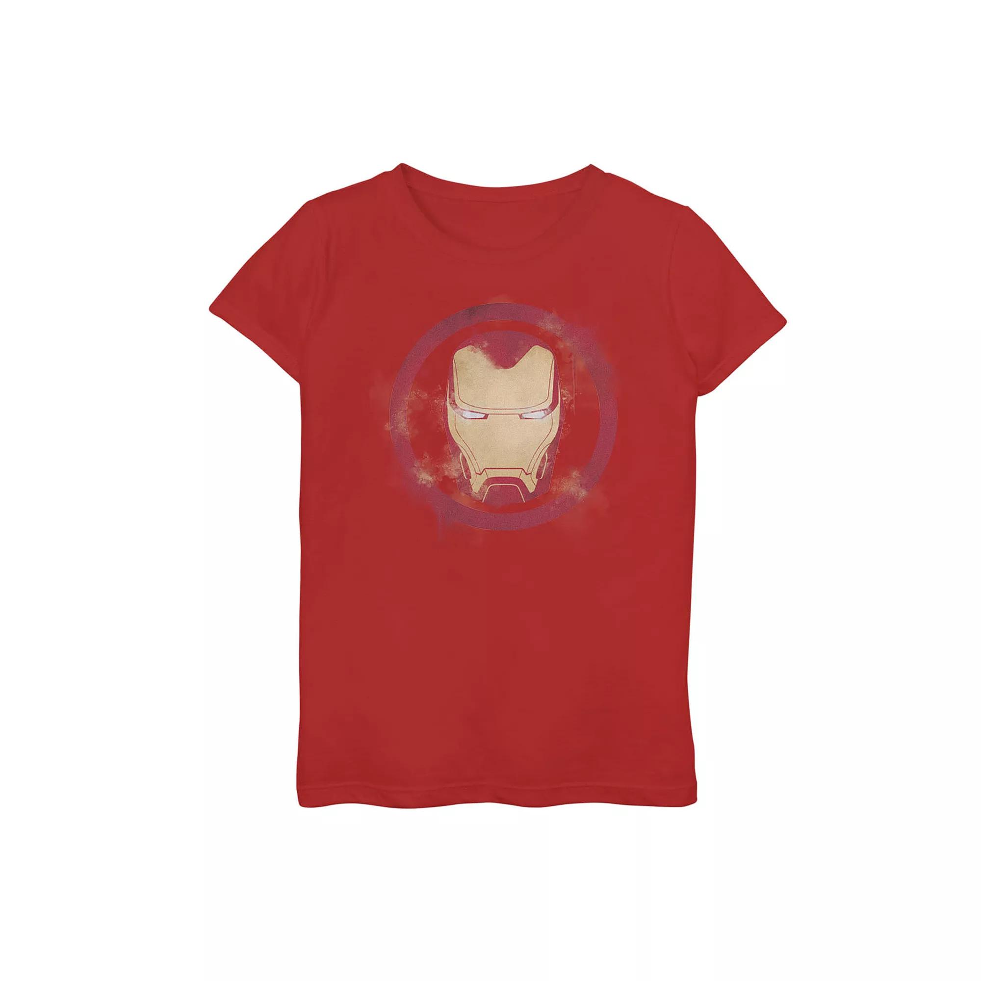 Girls 7-16 Marvel Avengers Endgame Iron Man Spray Paint Logo Tee, Girl's,  Product Image