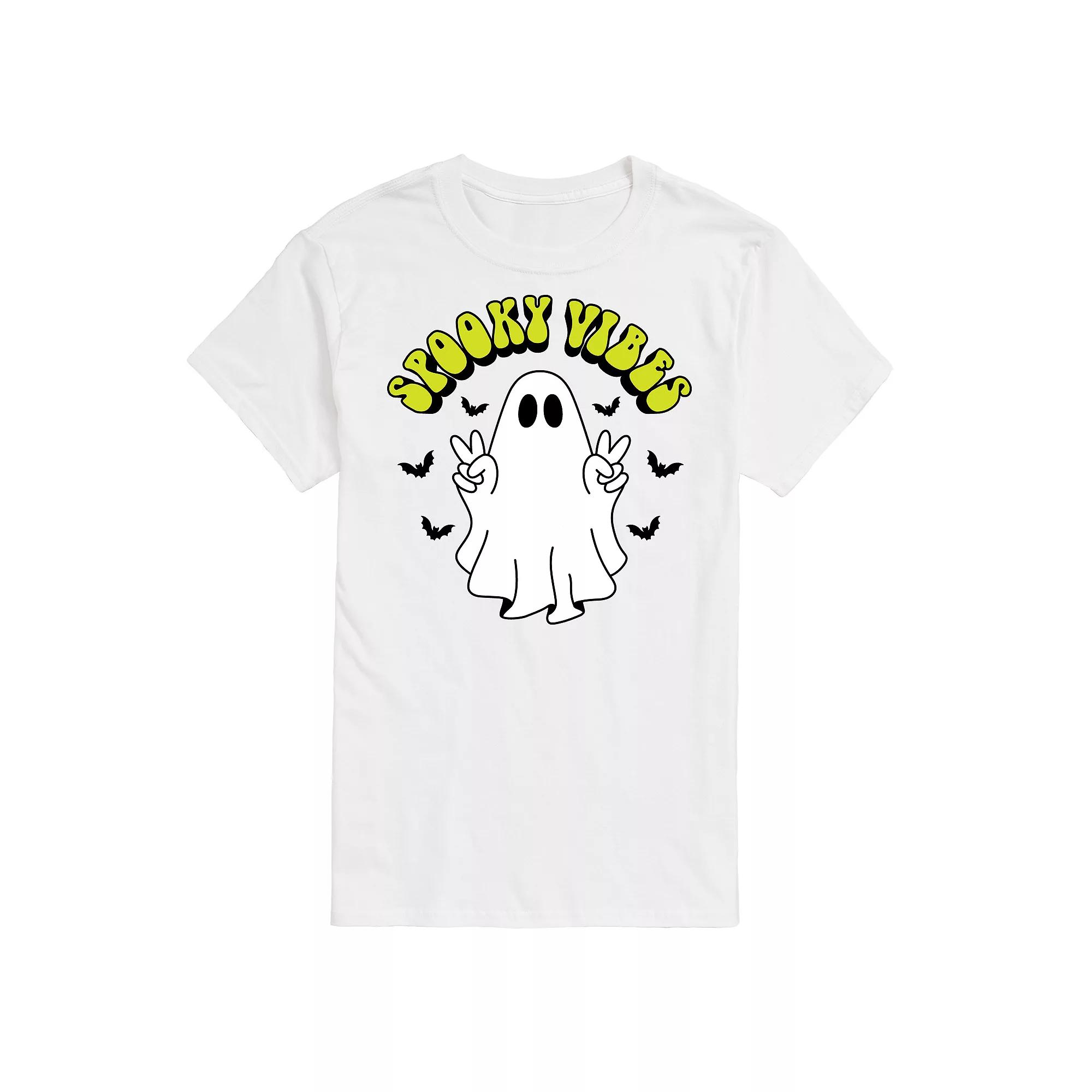 Big & Tall Spooky Vibes Ghost Graphic Tee, Men's,  Product Image