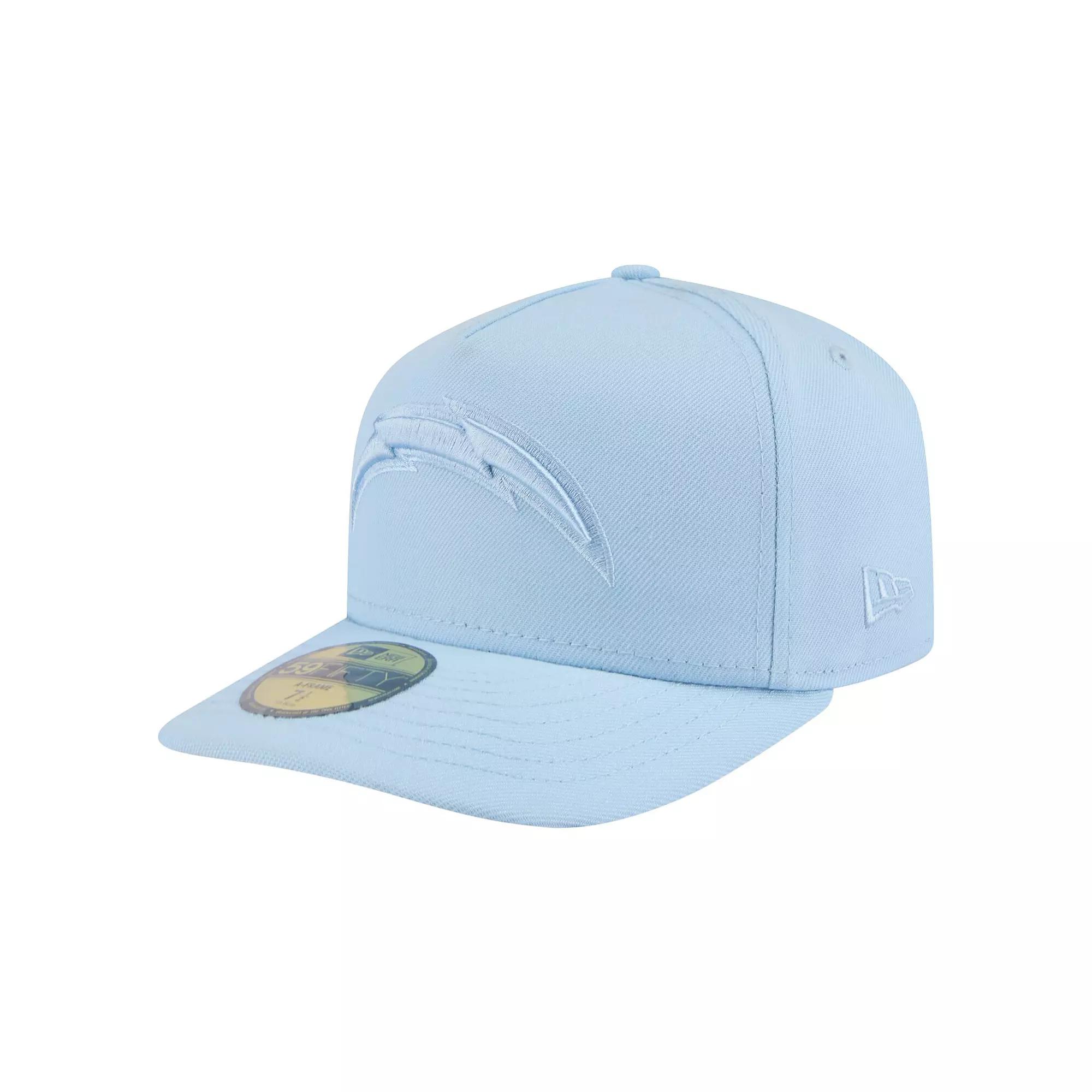 Men's New Era Light Blue Los Angeles Chargers Color Pack A-Frame 59FIFTY Fitted Hat, Size: 7 3/8 Product Image