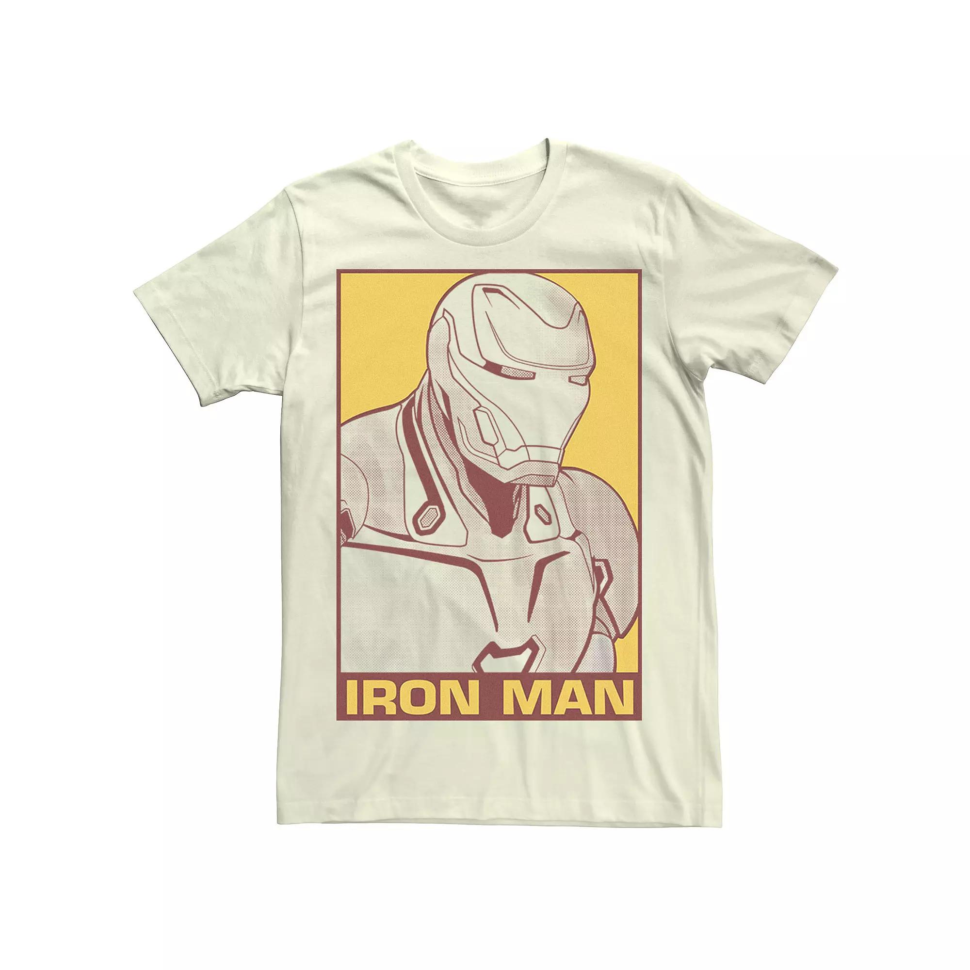 Men's Marvel Pop Iron Man Short Sleeve Graphic Tee,  Product Image