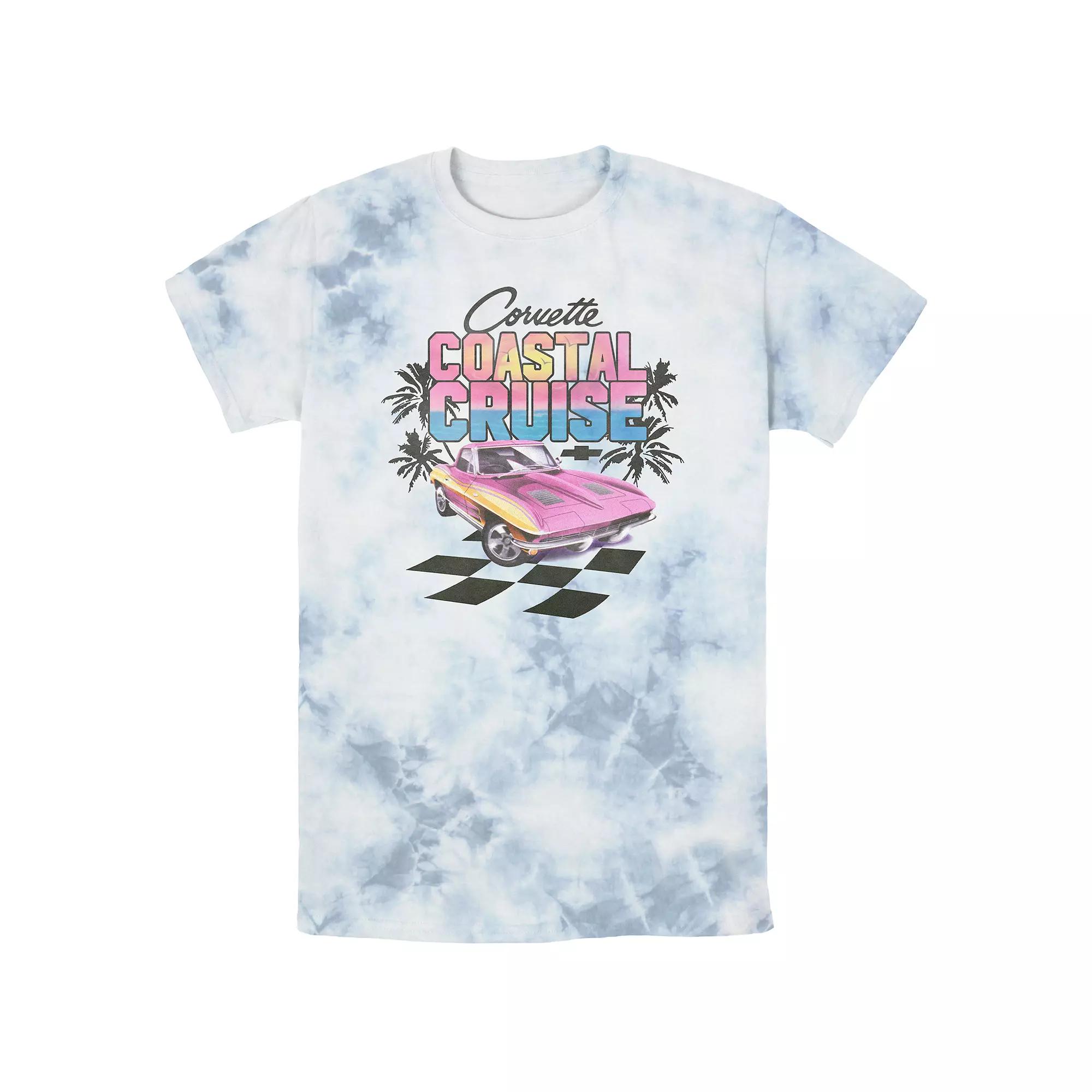 Men's Chevrolet Corvette Coastal Cruise Bombard Wash Graphic Tee, Size: XL, White Blue Product Image