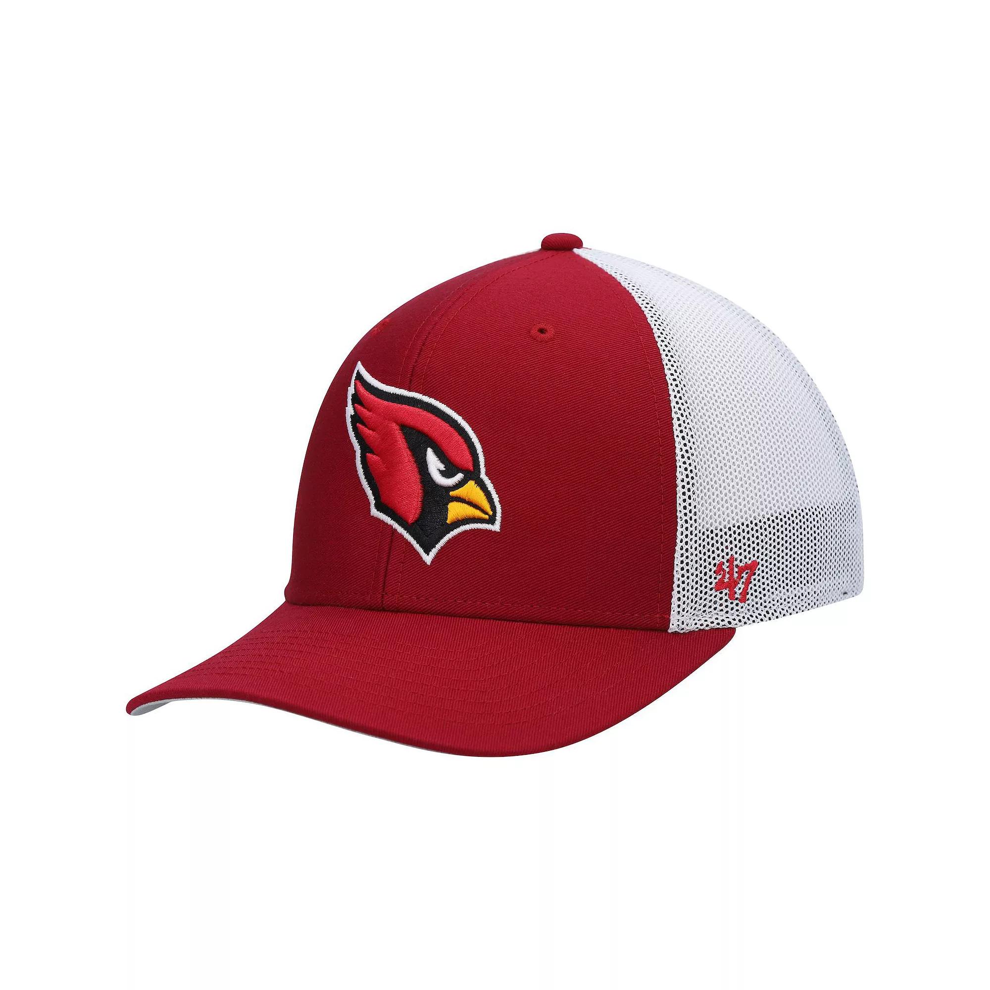 Men's '47 Cardinal/White Arizona Cardinals Trophy Trucker Flex Hat, Size: Large/XL, Red Product Image