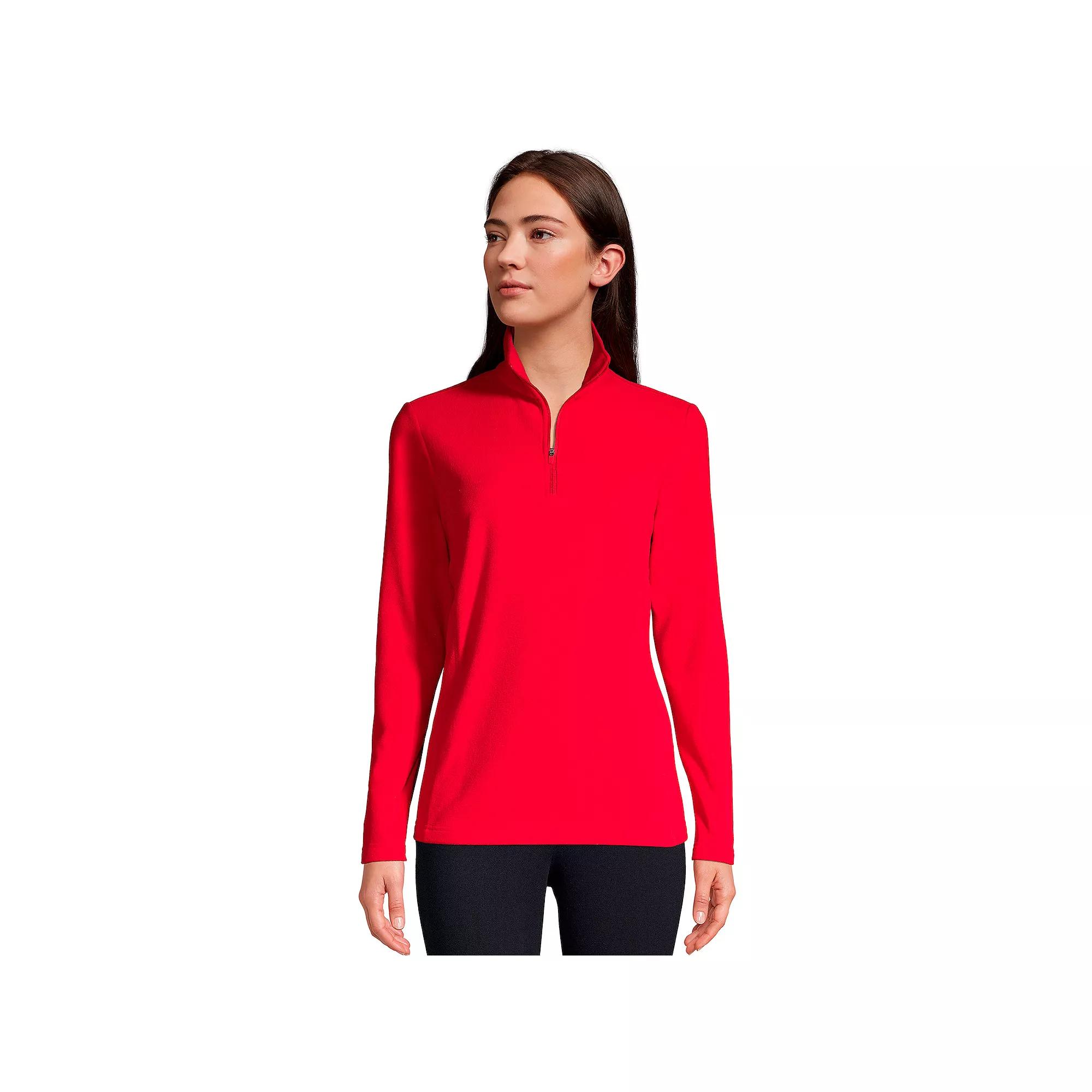 Petite Lands' End 1/4-Zip Fleece Pullover, Women's,  Product Image