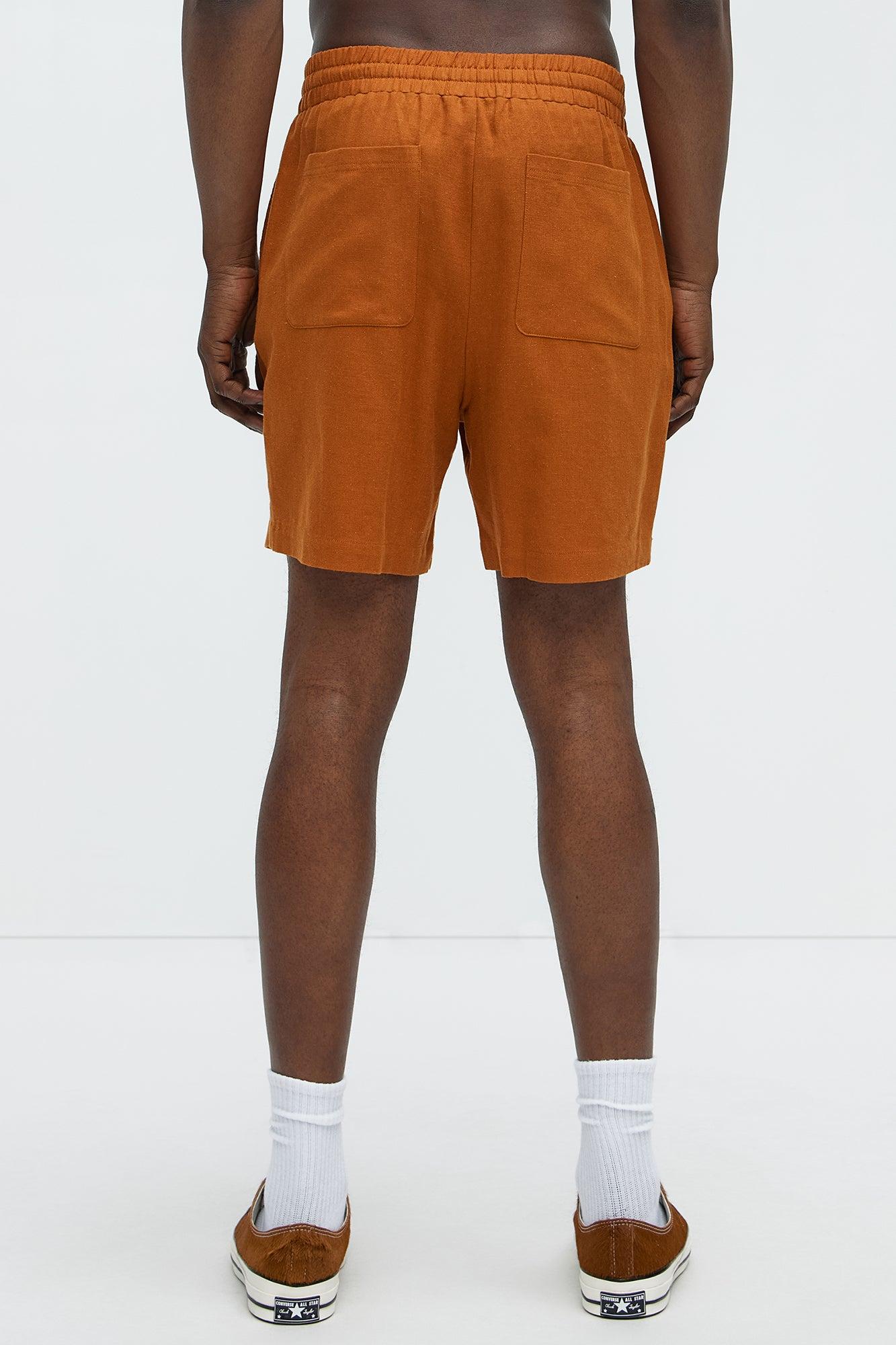 Bahamas Linen Shorts - Rust Product Image