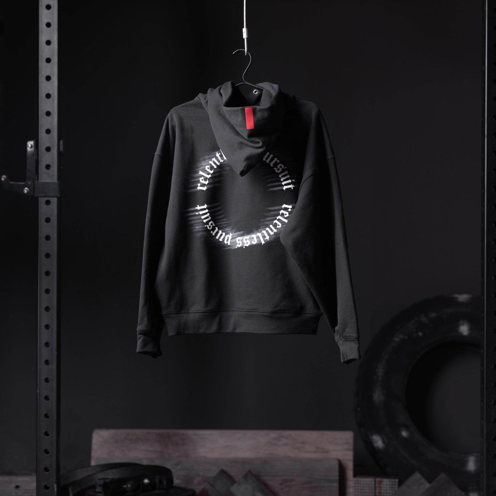 0874. Tech-Terry™ Zip Pocket Hoodie - Black "RP Blur" Product Image