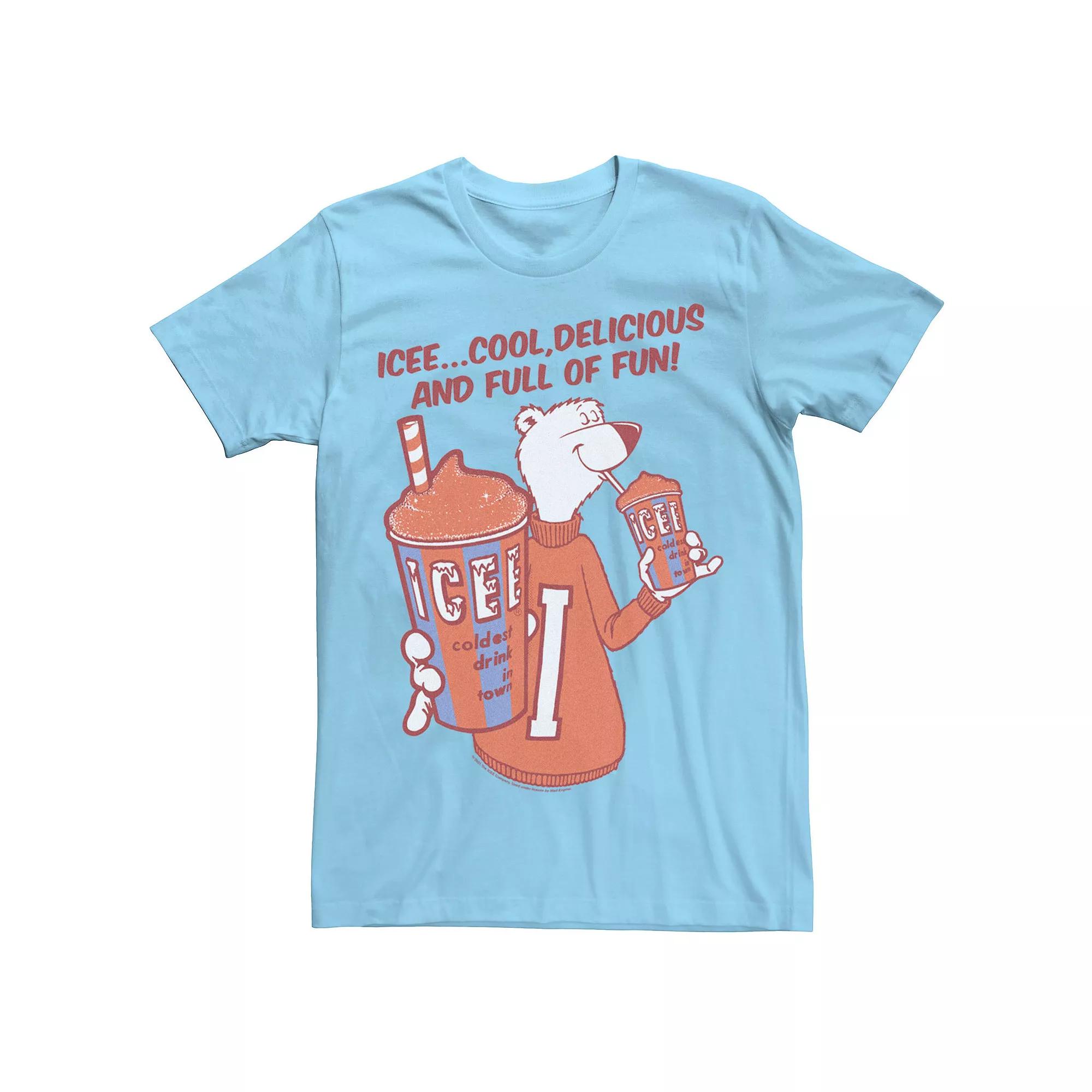 Men's ICEE Cool Delicious And Full Of Fun Coldest Drink In Town Tee, Size: Large, Light Blue Product Image