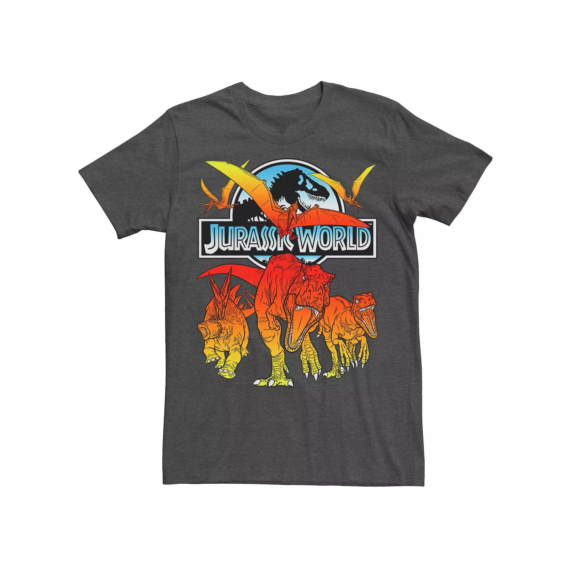Men's Jurassic World Two Dino Charging Comic Pop Tee,  Product Image