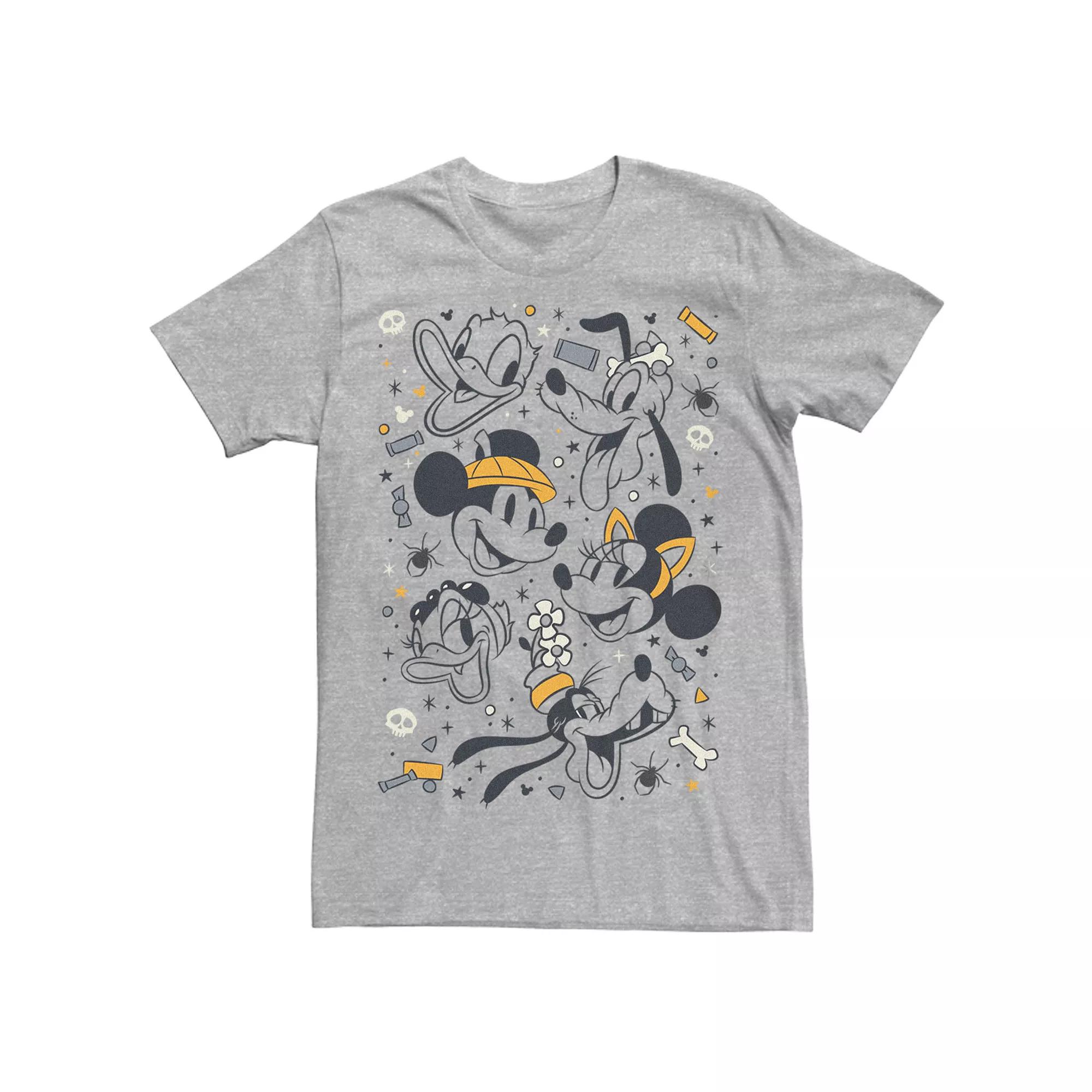 Big & Tall Mickey Mouse And Friends Halloween Heads Graphic Tee, Men's,  Product Image