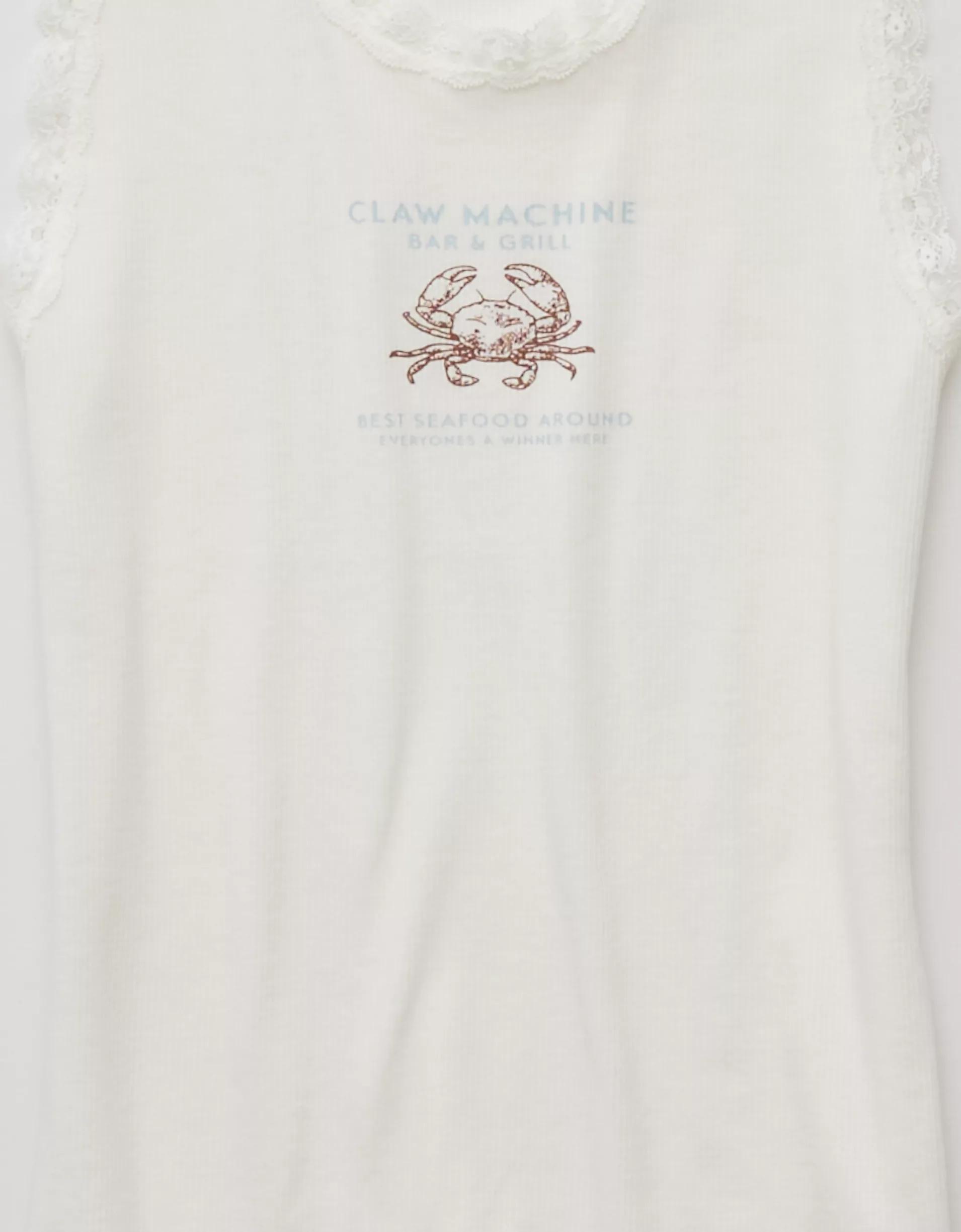 AE Graphic Lace Trim Tank Top Product Image