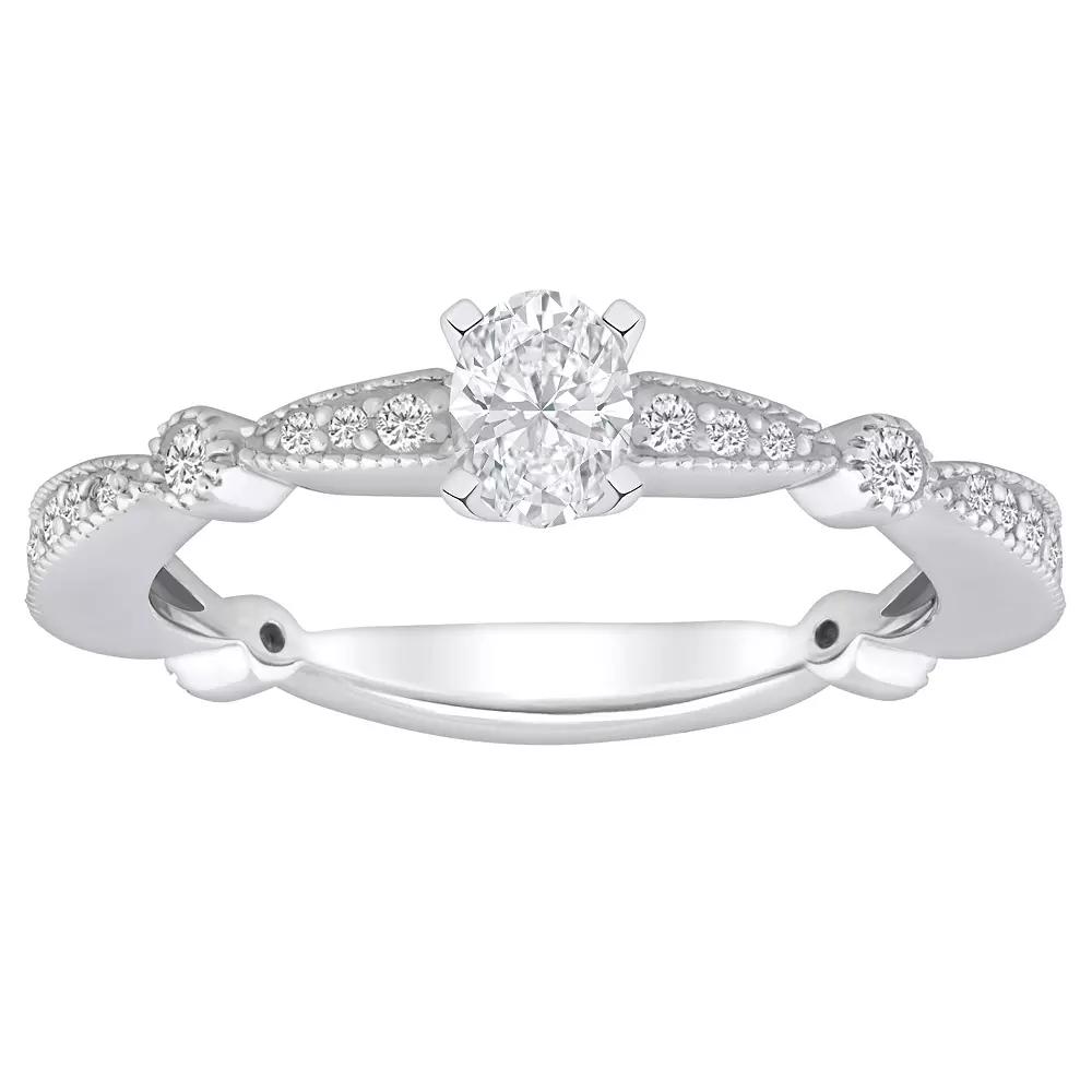 Alyson Layne 14k Gold 1/3 Carat T.W. Diamond Scalloped Wedding Band, Women's, Size: 6.50 Product Image