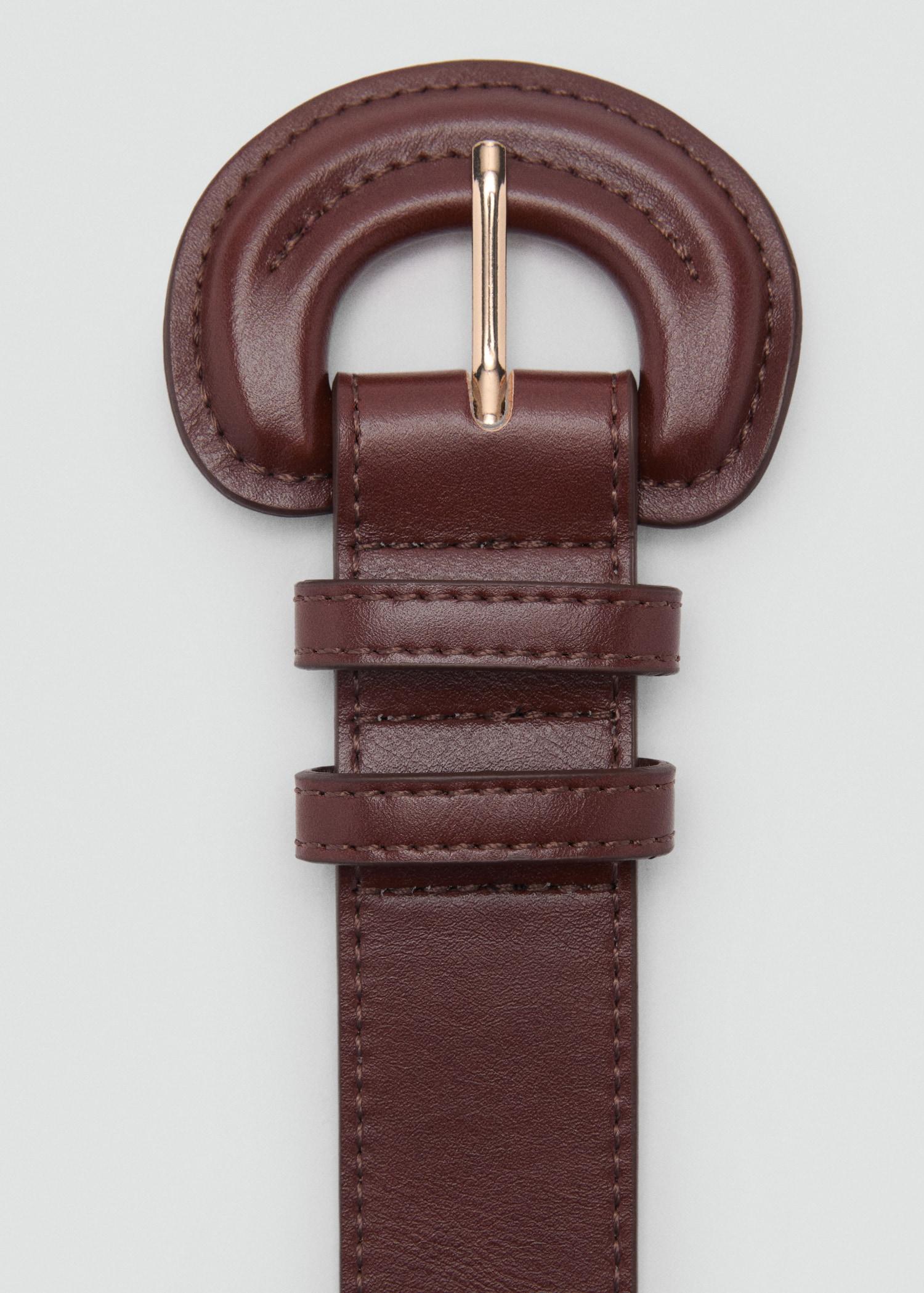 Oval buckle belt - Women | MANGO USA Product Image