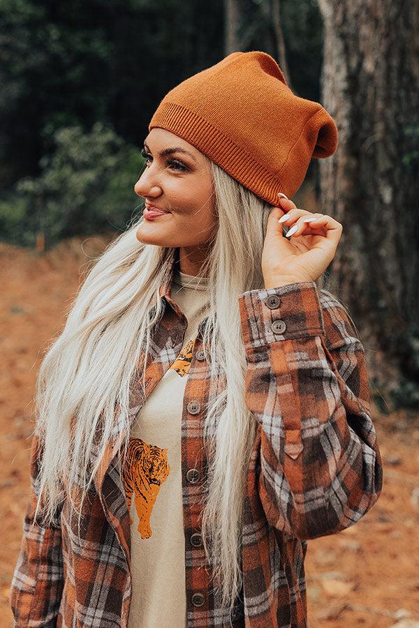 Playlist On Repeat Beanie In Rust Product Image