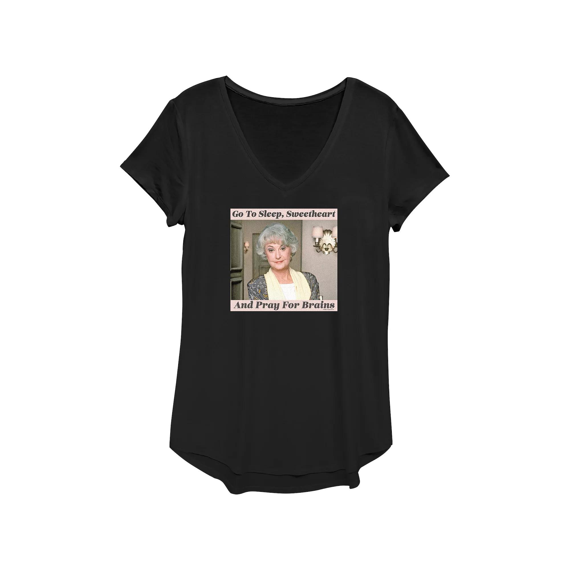 Women's The Golden Girls Dorothy Go To Sleep Sweetheart And Pray For Brains Graphic Tee,  Product Image
