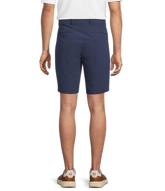 Roundtree & Yorke Performance Flat Front 9#double; Solid Texture Shorts Product Image