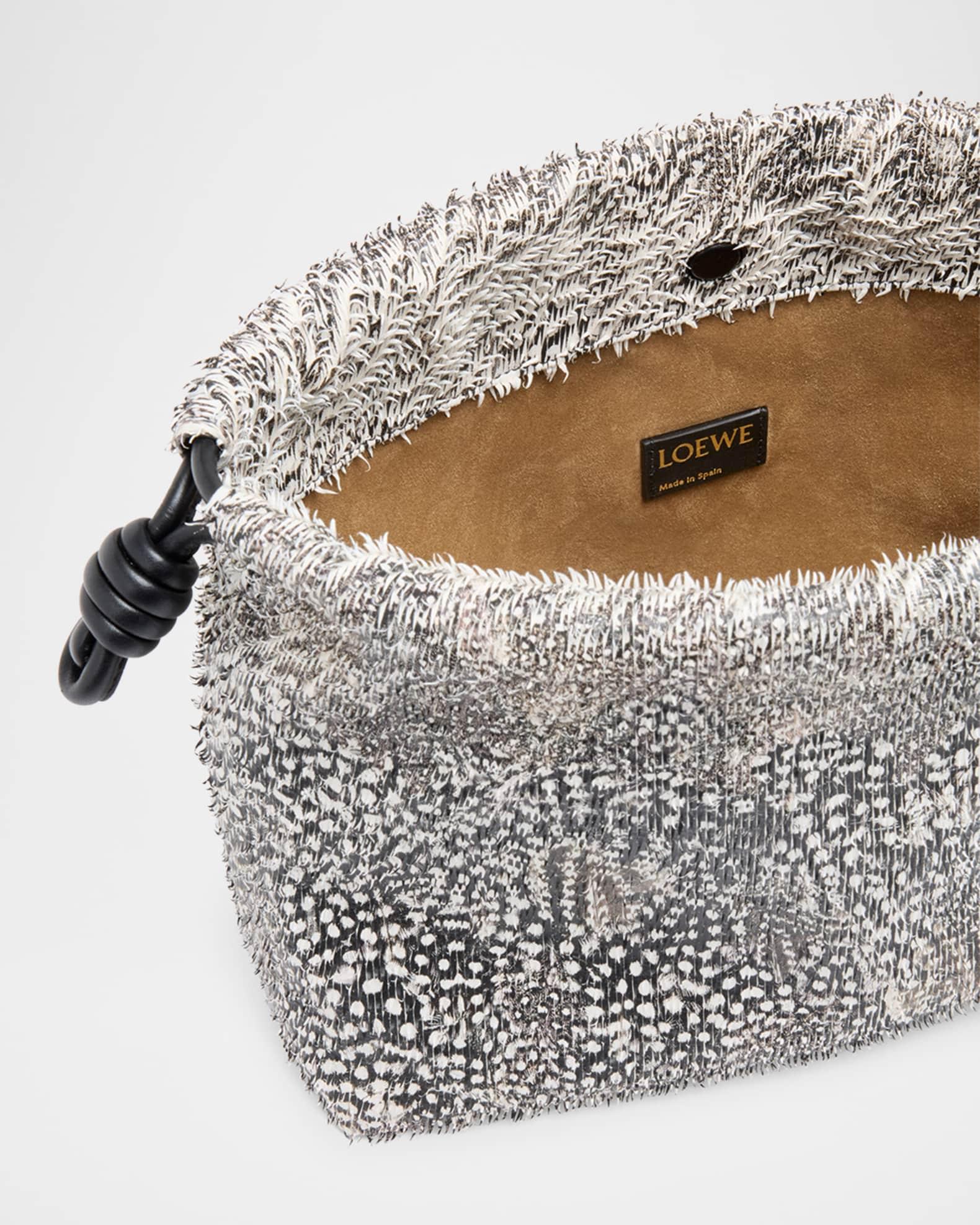 Flamenco Medium Shoulder Bag in Feathered Leather  Product Image