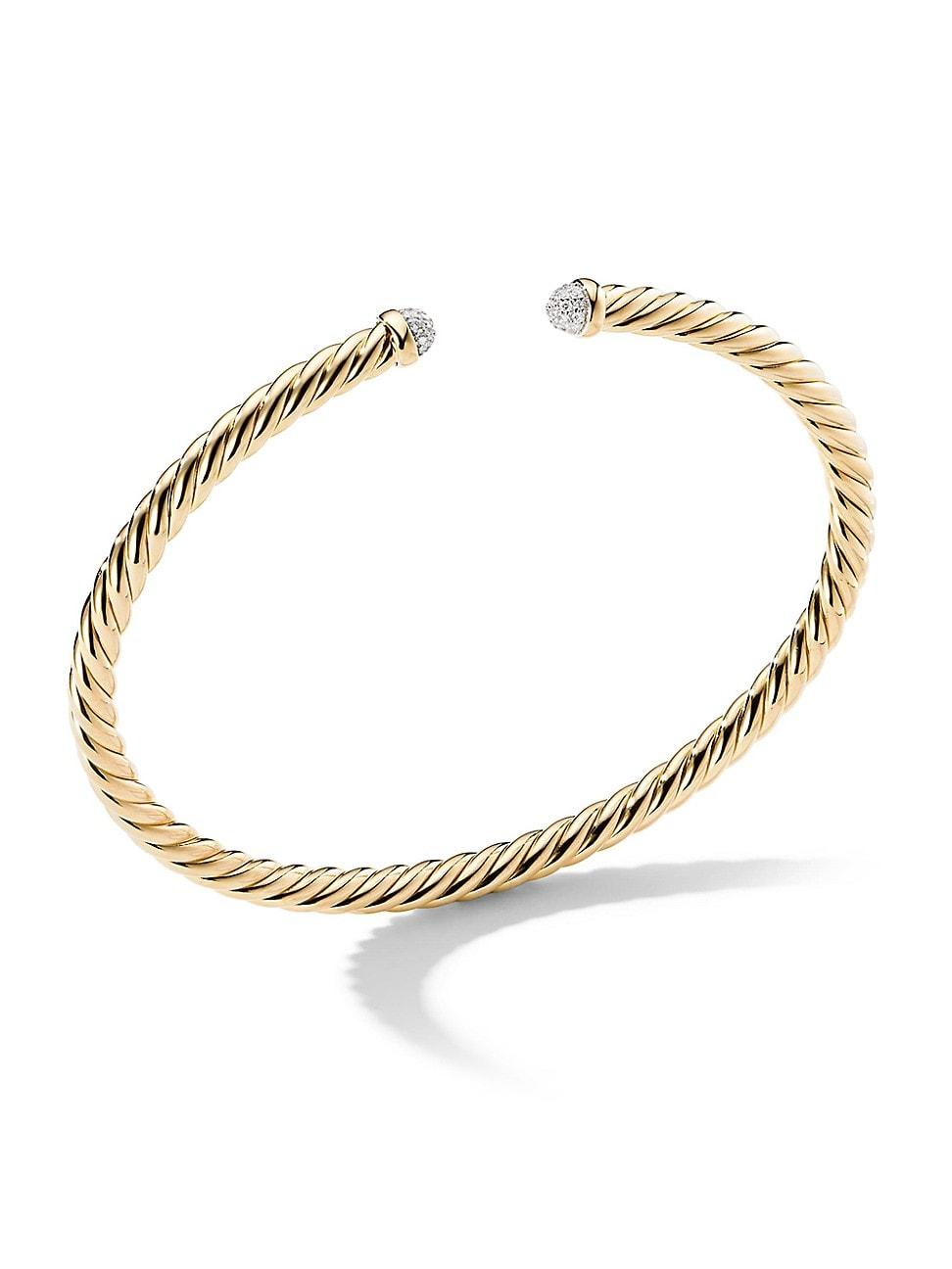 Womens Cable Flex Bracelet in 18K Yellow Gold Product Image