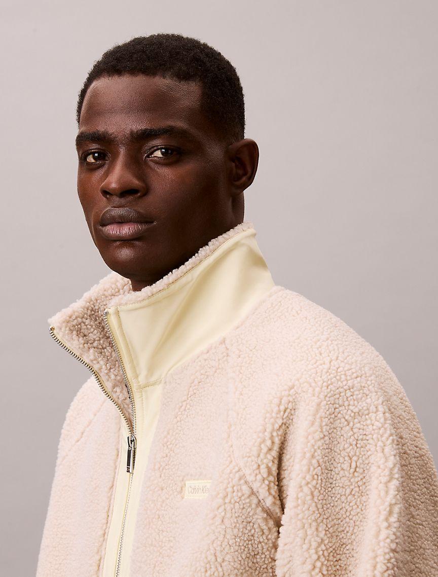 Sherpa Roll Neck Quarter Zip Sweatshirt Product Image