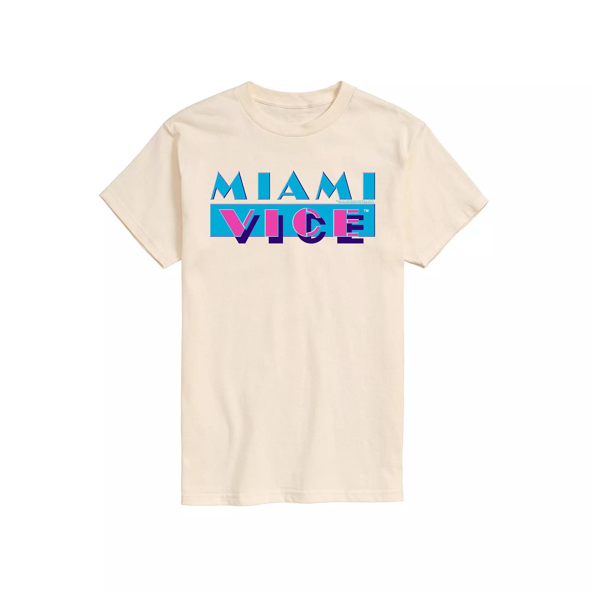 Big & Tall Miami Vice Logo Graphic Tee, Men's,  Product Image