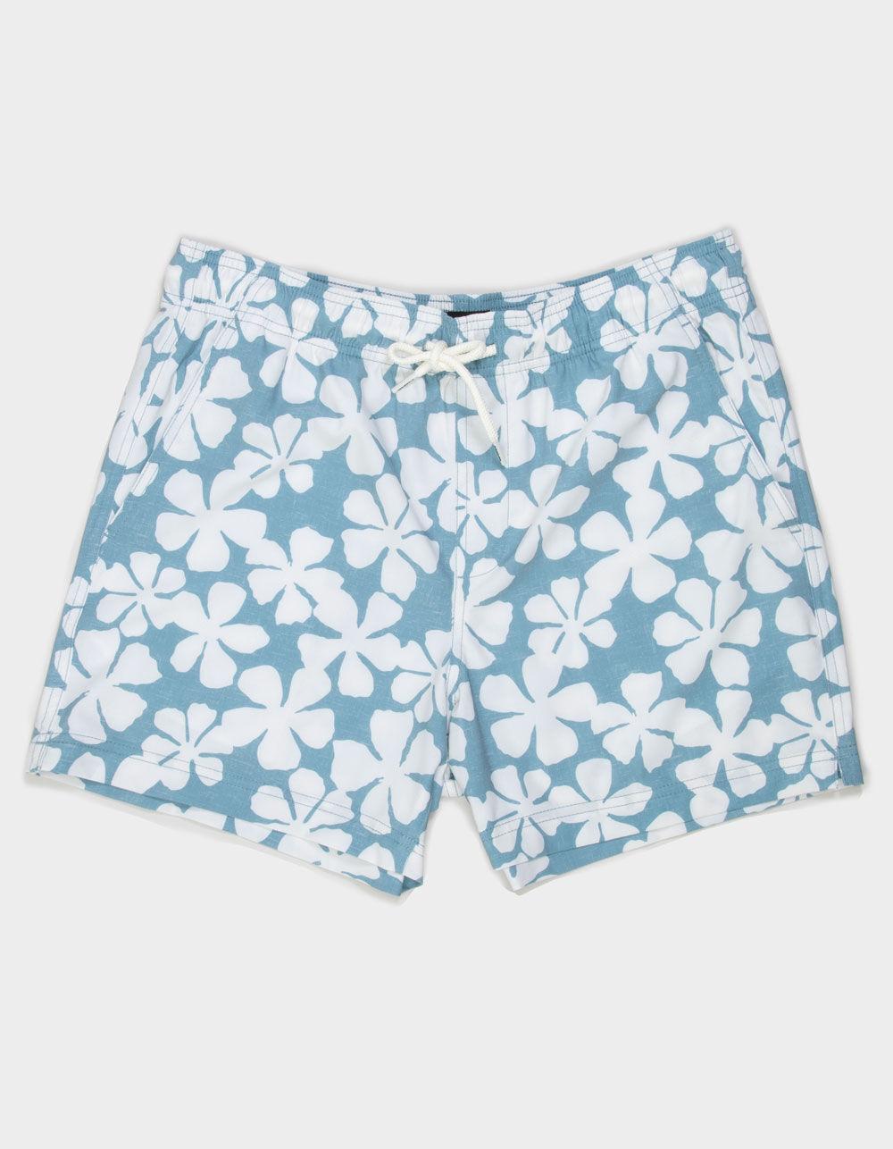 RSQ Mens Tossed Daisy Swim Shorts - CADET Product Image