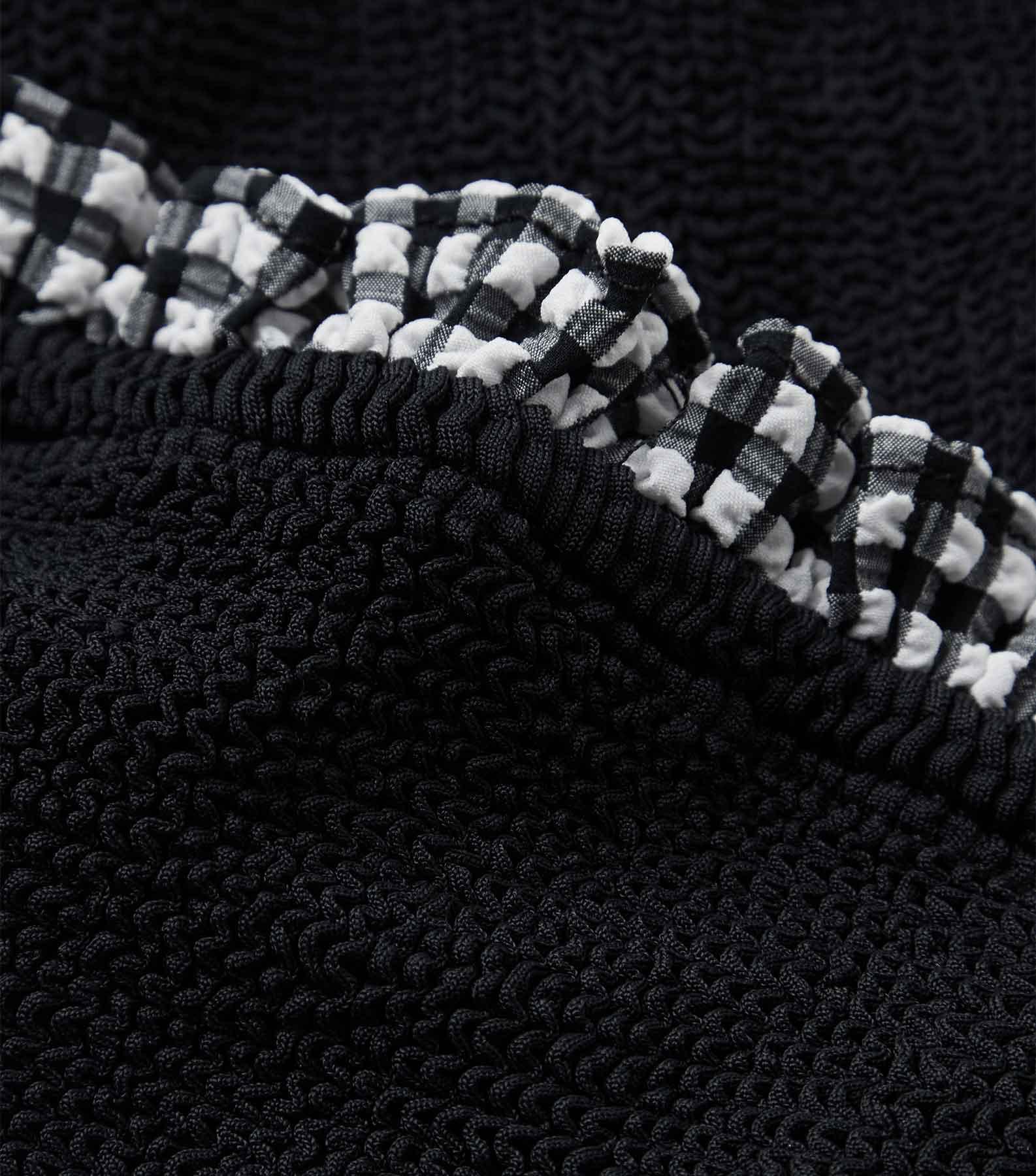 Peggy Bikini - Black Gingham Product Image