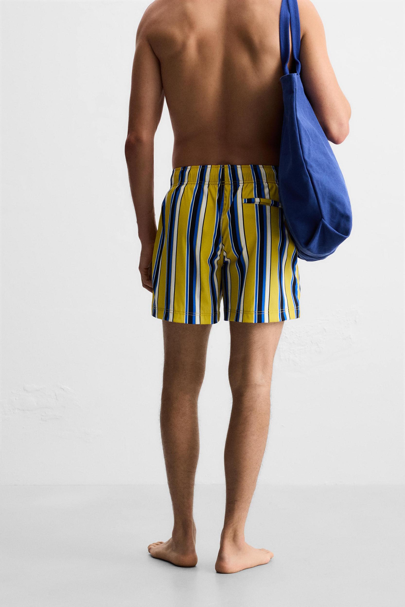 STRIPED MID-LENGTH SWIMSUIT Product Image