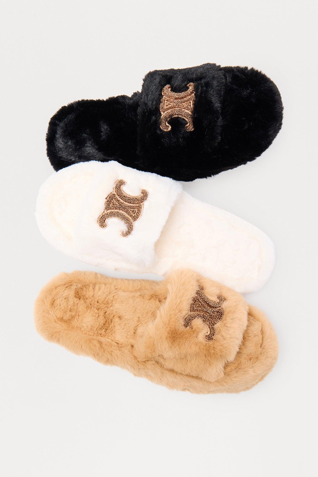 Winda Faux Fur Slippers - Tan Female Product Image