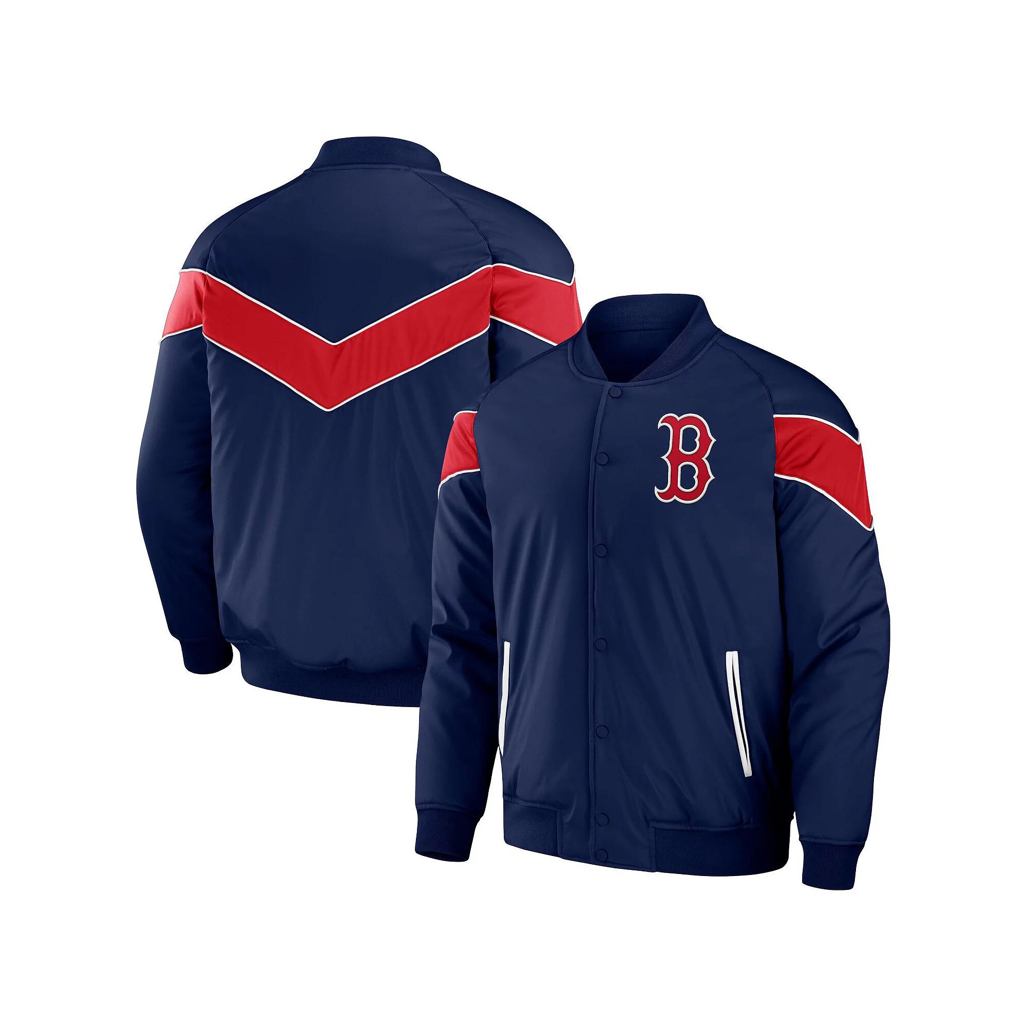 Men's Darius Rucker Collection by Fanatics Navy Boston Red Sox Baseball Raglan Full-Snap Jacket, Size: Small, Blue Product Image