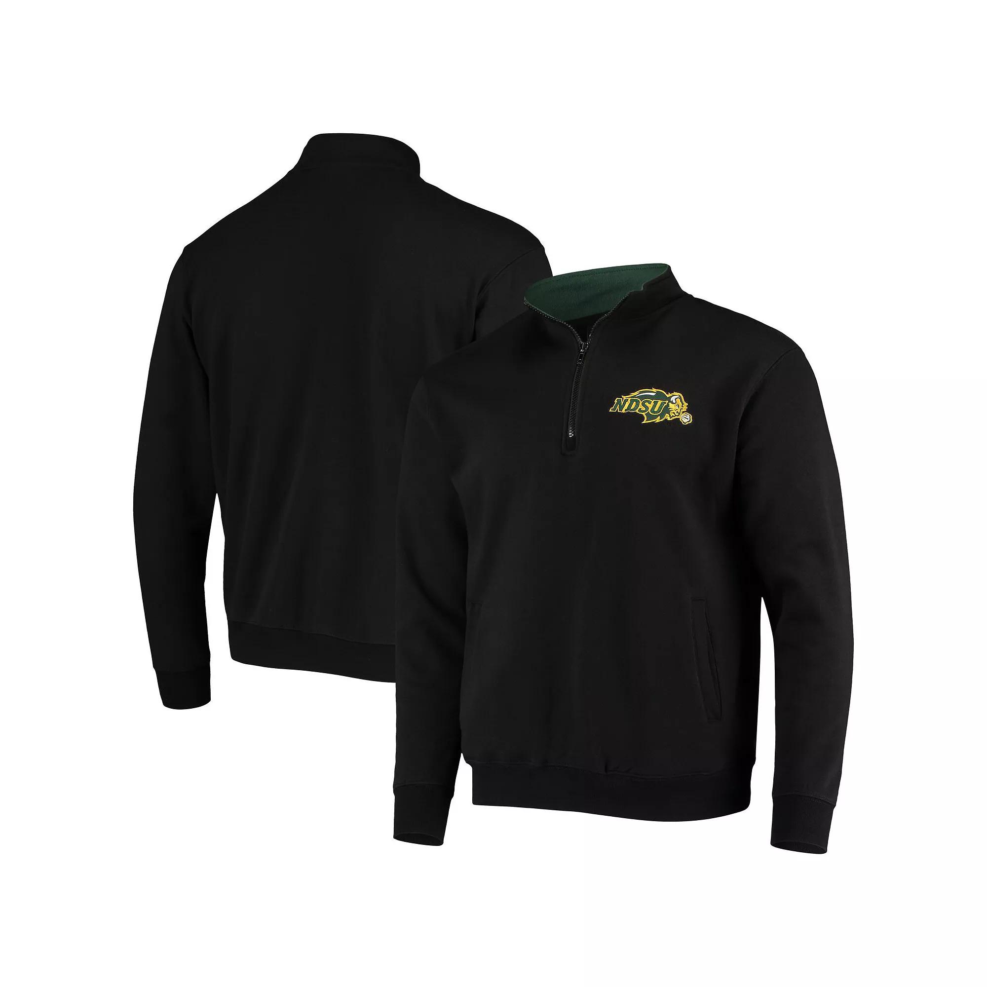 Men's Colosseum Black NDSU Bison Tortugas Logo Quarter-Zip Jacket,  Product Image