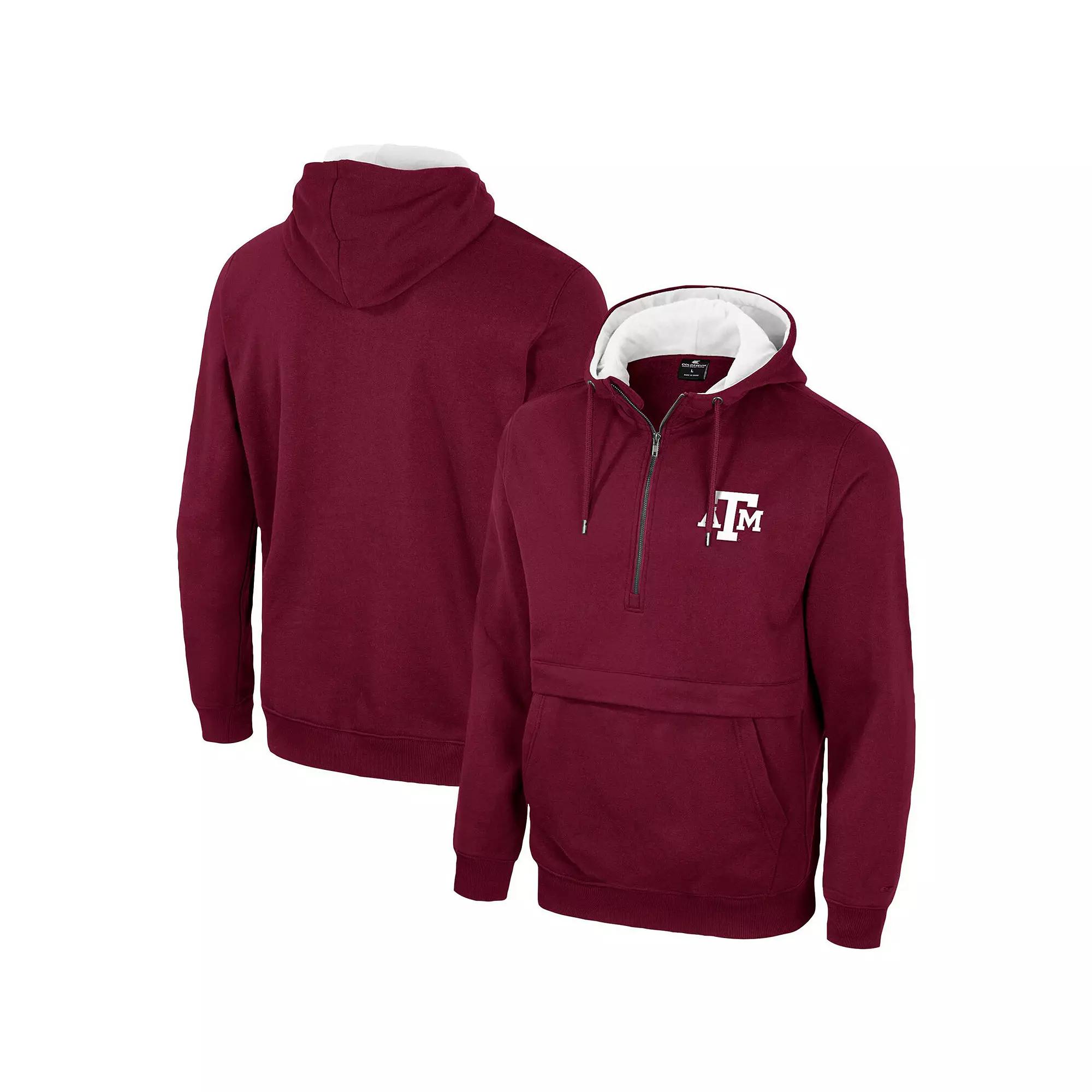 Men's Colosseum Maroon Texas A&M Aggies Half-Zip Hoodie,  Product Image