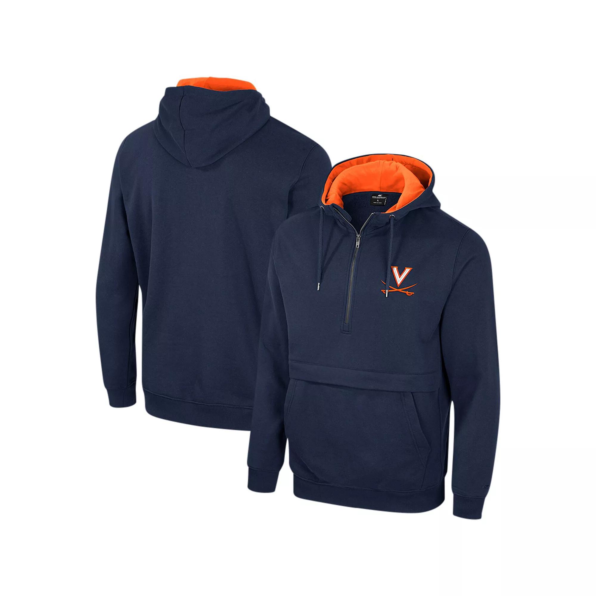 Men's Colosseum Navy Auburn Tigers Half-Zip Hoodie,  Product Image