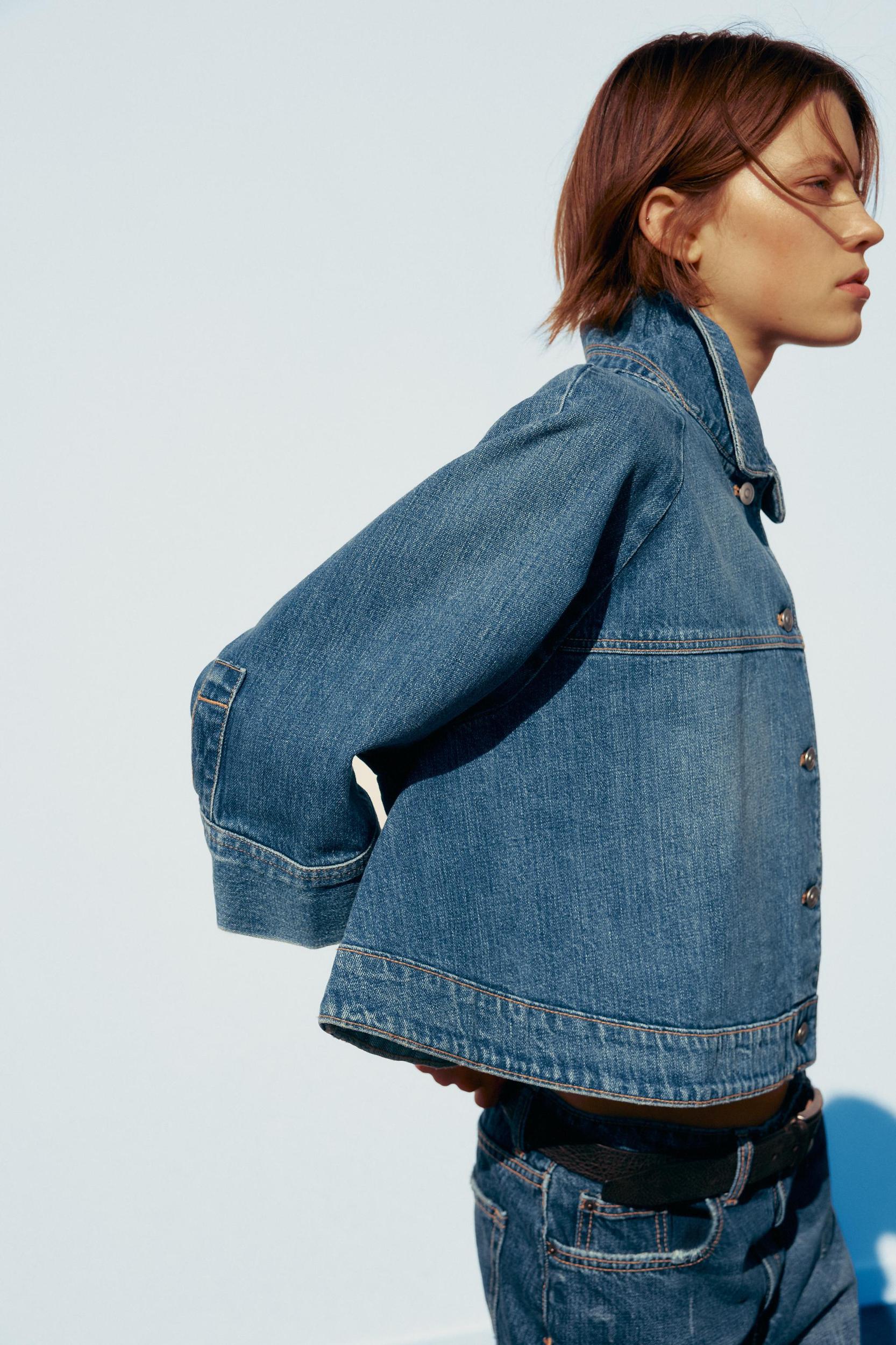 LAYERED DENIM JACKET Product Image