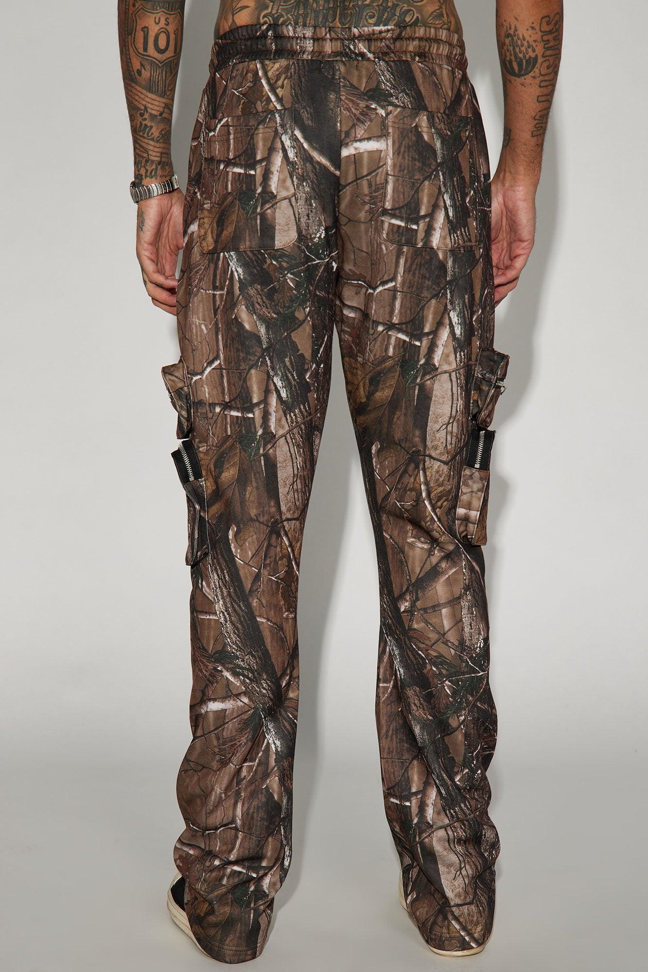 Tree Camo Cargo Flared Sweatpant - Camouflage Product Image