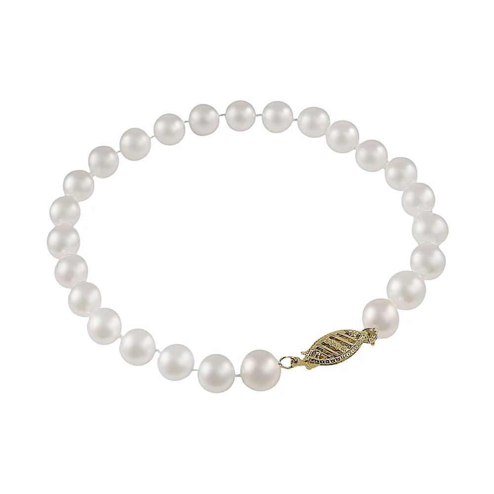 PearLustre by Imperial 10k Gold Freshwater Cultured Pearl Bracelet - 8-in., Women's,  Product Image