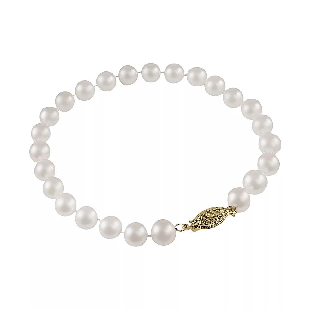 PearLustre by Imperial 10k Gold Freshwater Cultured Pearl Bracelet - 8-in., Women's,  Product Image
