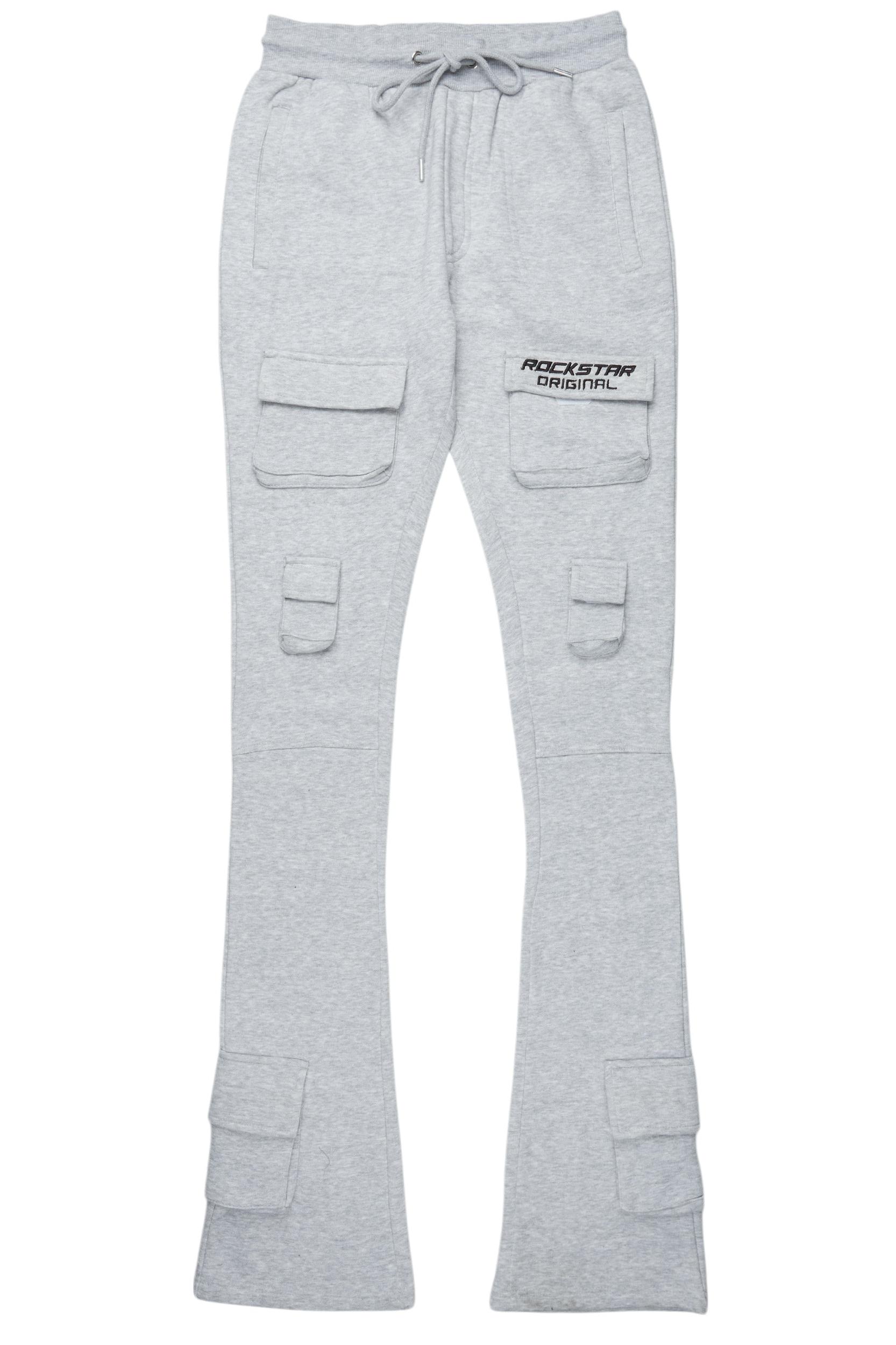 Connor Grey Stacked Flare Track Pant Male Product Image