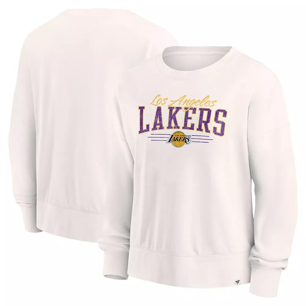 Women's Fanatics Branded Cream Los Angeles Lakers Close the Game Pullover Sweatshirt, Size: Small, Beige Product Image