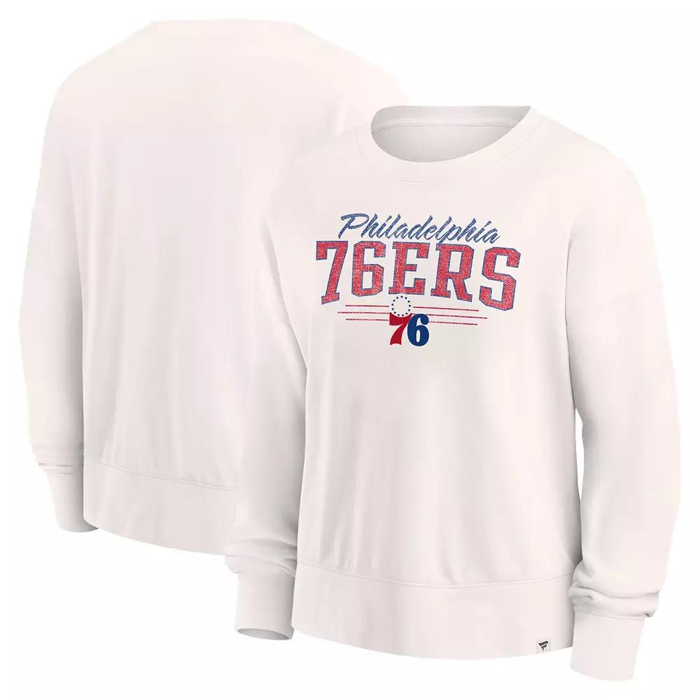 Women's Fanatics Branded Cream Philadelphia 76ers Close the Game Pullover Sweatshirt, Size: Medium, 76r Beige Product Image