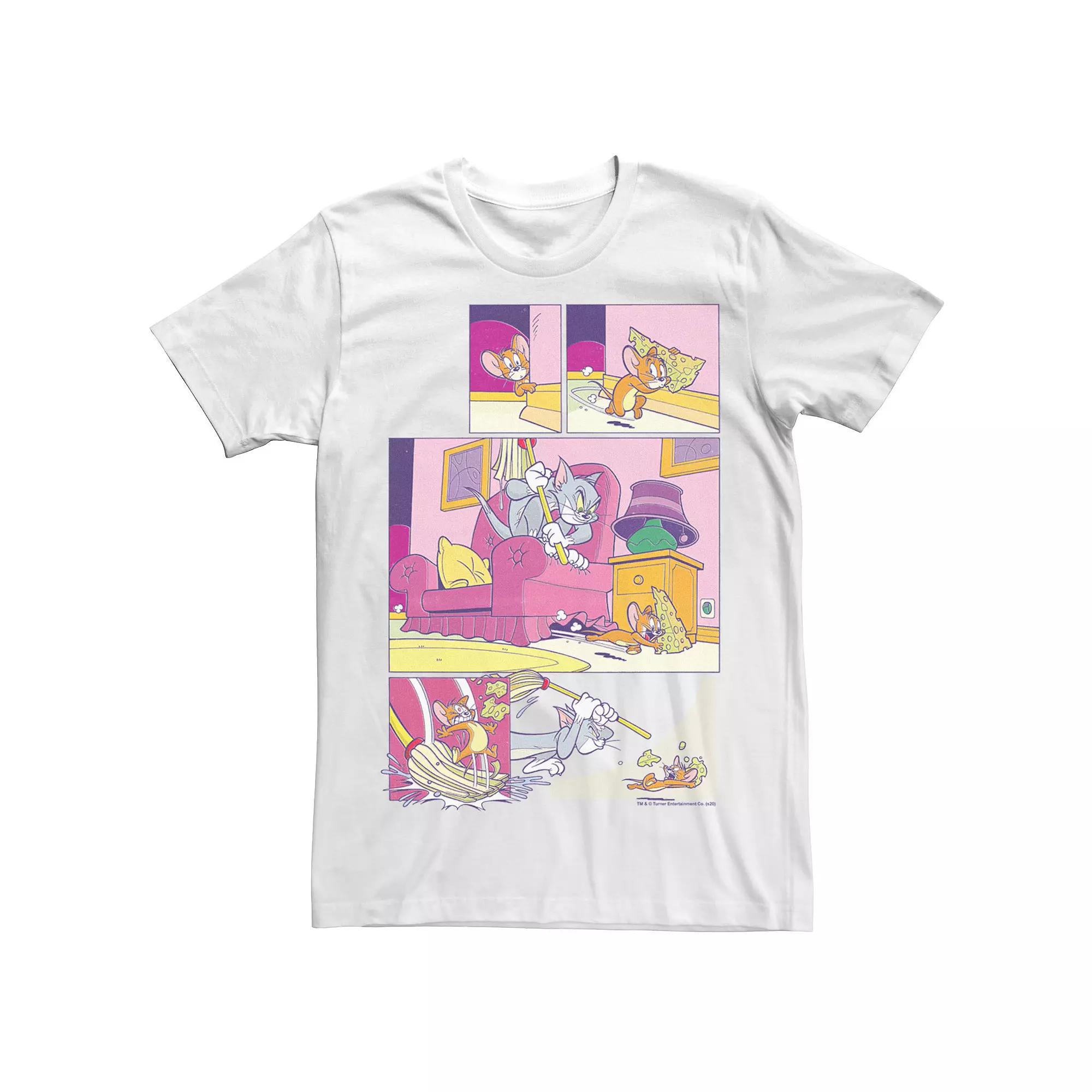 Men's Tom And Jerry Comic Strip Panels Tee,  Product Image