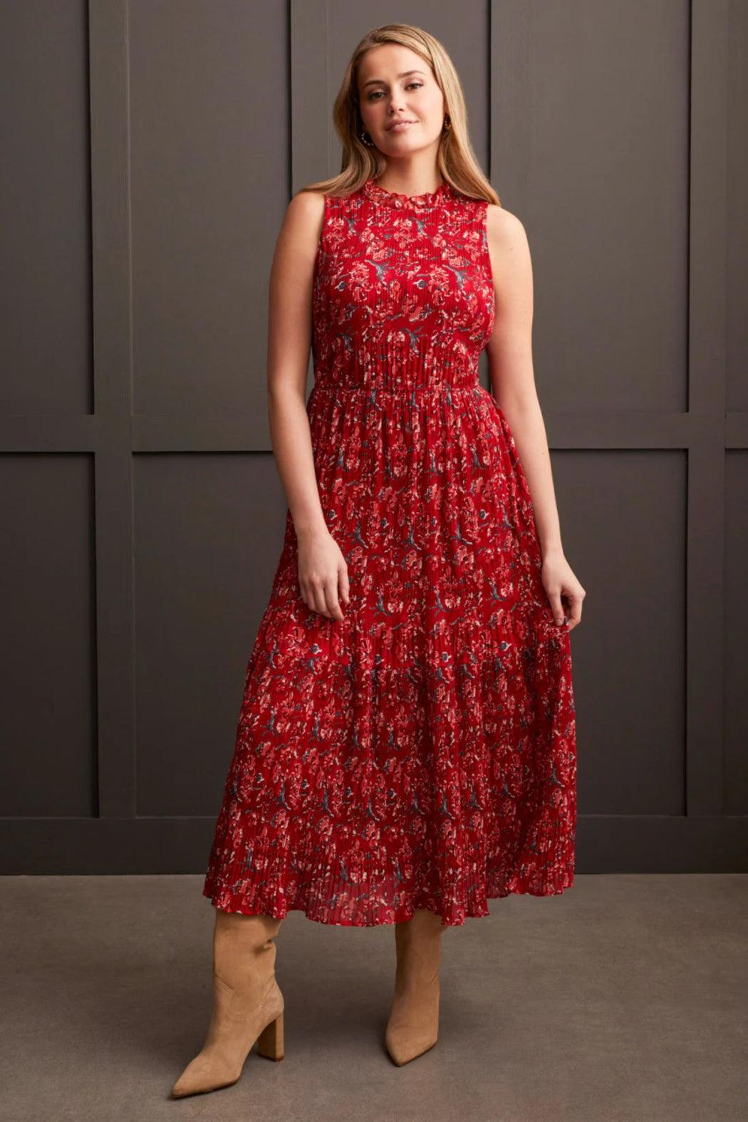 Scarlet Crinkle Pleat Dress Product Image