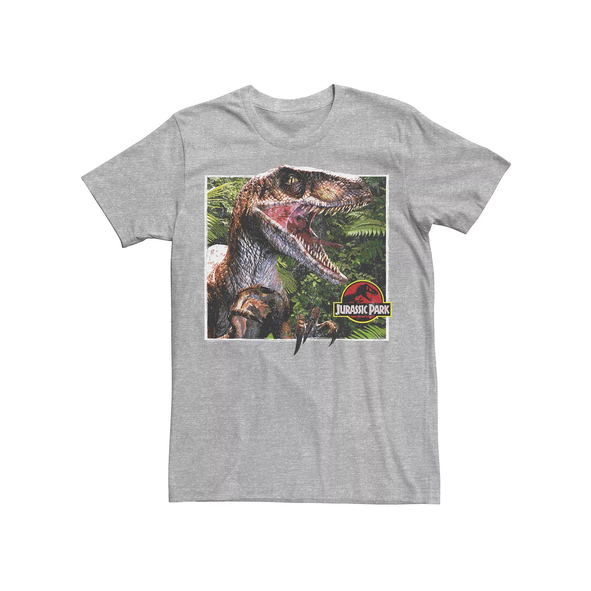 Men's Jurassic Park Raptor Coming Out Of Forest Graphic Tee,  Product Image
