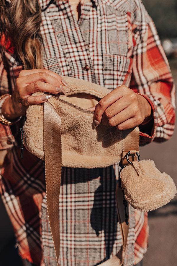 Easy To Style Sherpa Fanny Pack In Beige Product Image