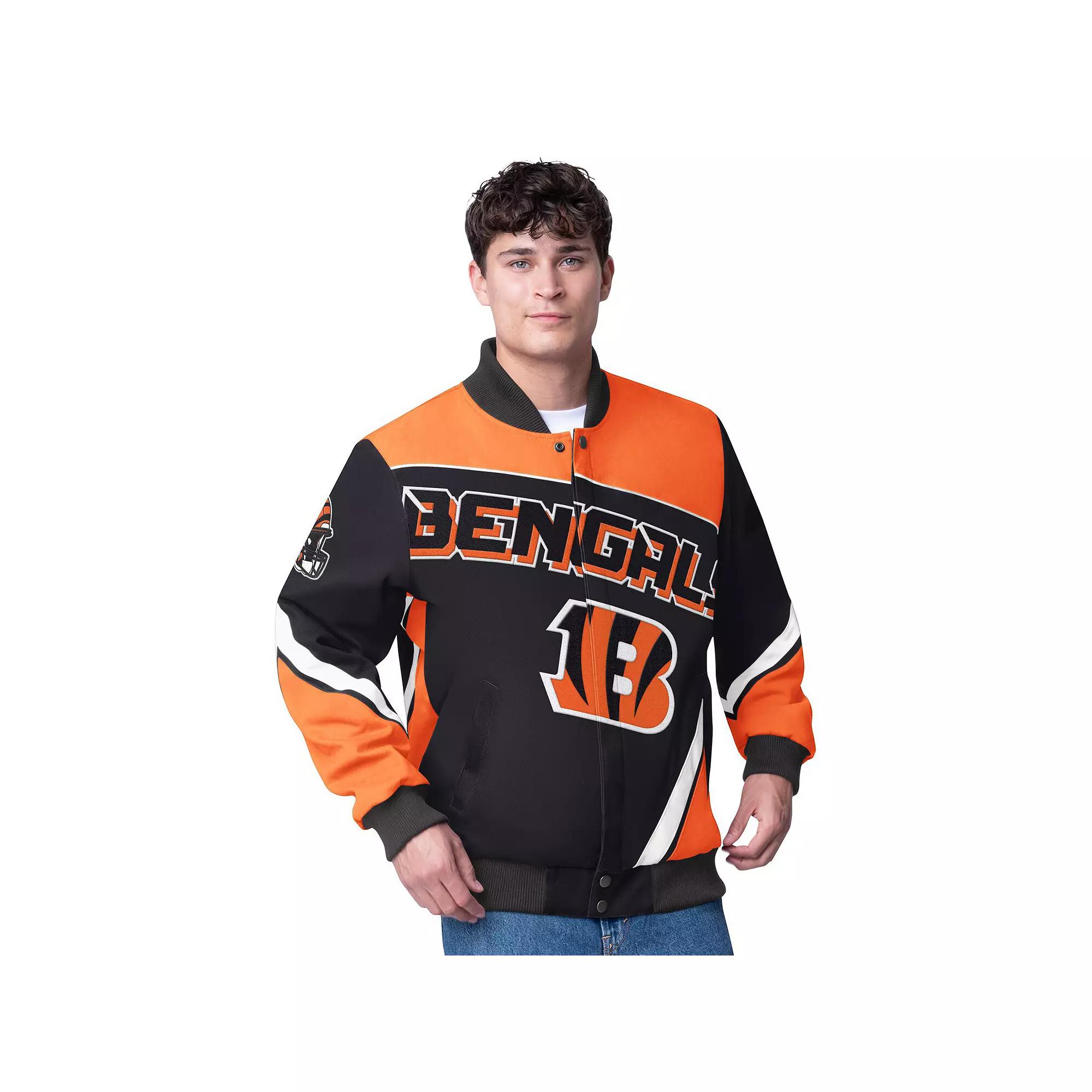 Men's G-III Extreme  Black Cincinnati Bengals Maximum Racing Full-Snap Jacket, Size: Medium Product Image